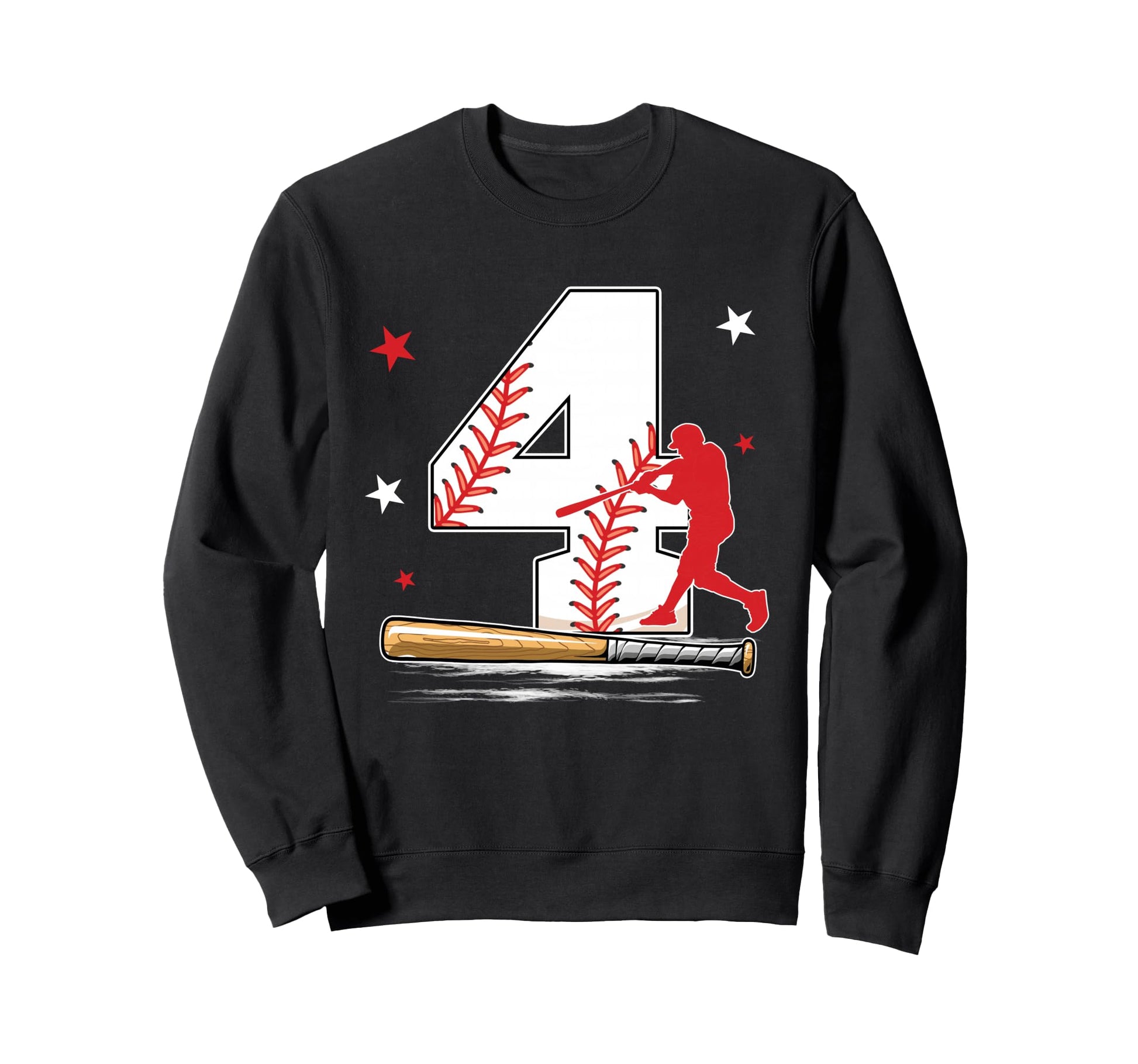 4 Years Old Baseball Birthday Sweatshirt - Casual Everyday Wear for Adults - T-Shirt, Sweatshirt, Hoodie