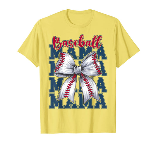 Baseball Coquette Bow Baseball Mama T-Shirt - Unique Graphic Men Women - T-Shirt, Sweatshirt, Hoodie
