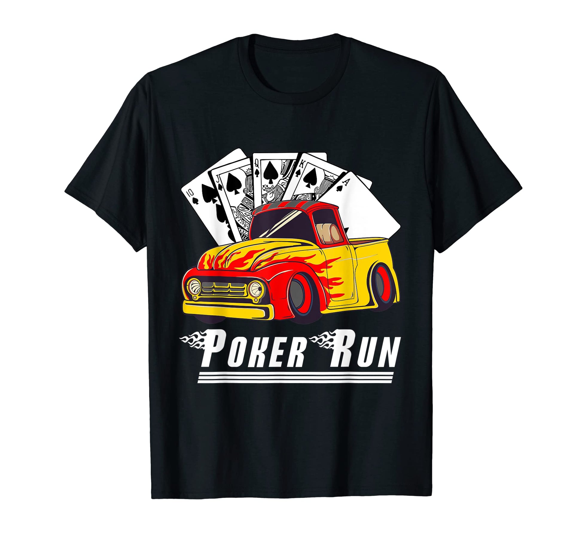 Hot Rod Trucks Poker Run Rat Rod T-Shirt - Aesthetic Graphic for Adults - T-Shirt, Sweatshirt, Hoodie