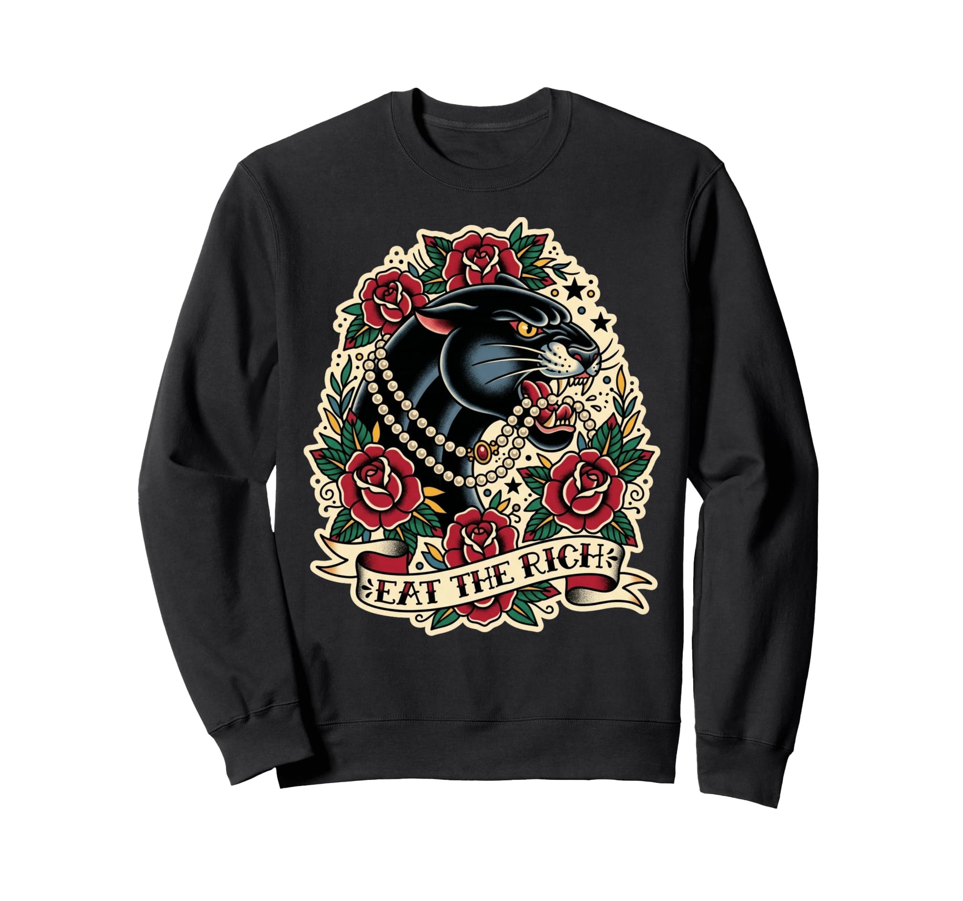 Eat Rich Traditional American Sweatshirt - Aesthetic Graphic Men Women - T-Shirt, Sweatshirt, Hoodie