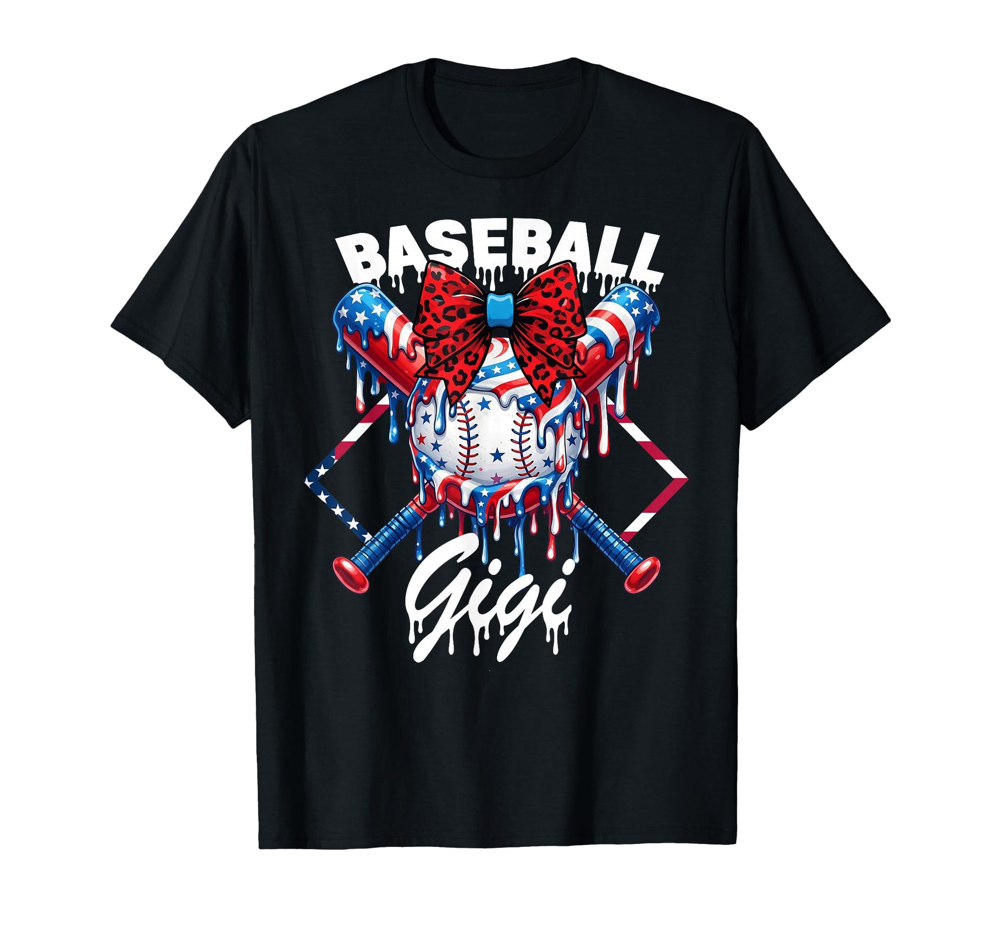Baseball Gigi Grandma Nana Bow T-Shirt - Trendy Graphic for Adults - T-Shirt, Sweatshirt, Hoodie