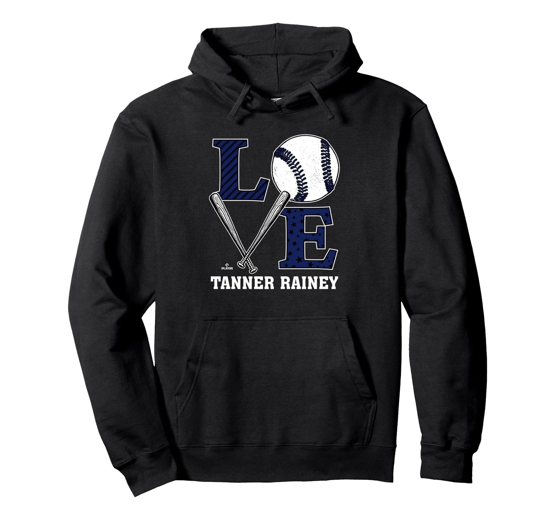 Distressed Baseball Love Tanner Rainey Hoodie - Unique Graphic Men Women - T-Shirt, Sweatshirt, Hoodie