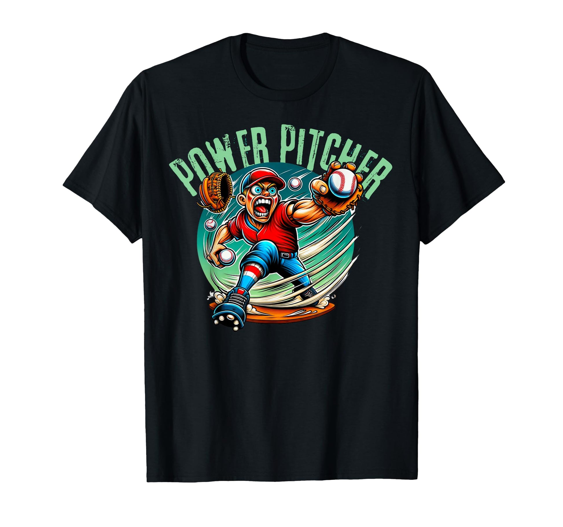 Power Pitcher Softball Baseball T-Shirt - Graphic Print for Adults - T-Shirt, Sweatshirt, Hoodie