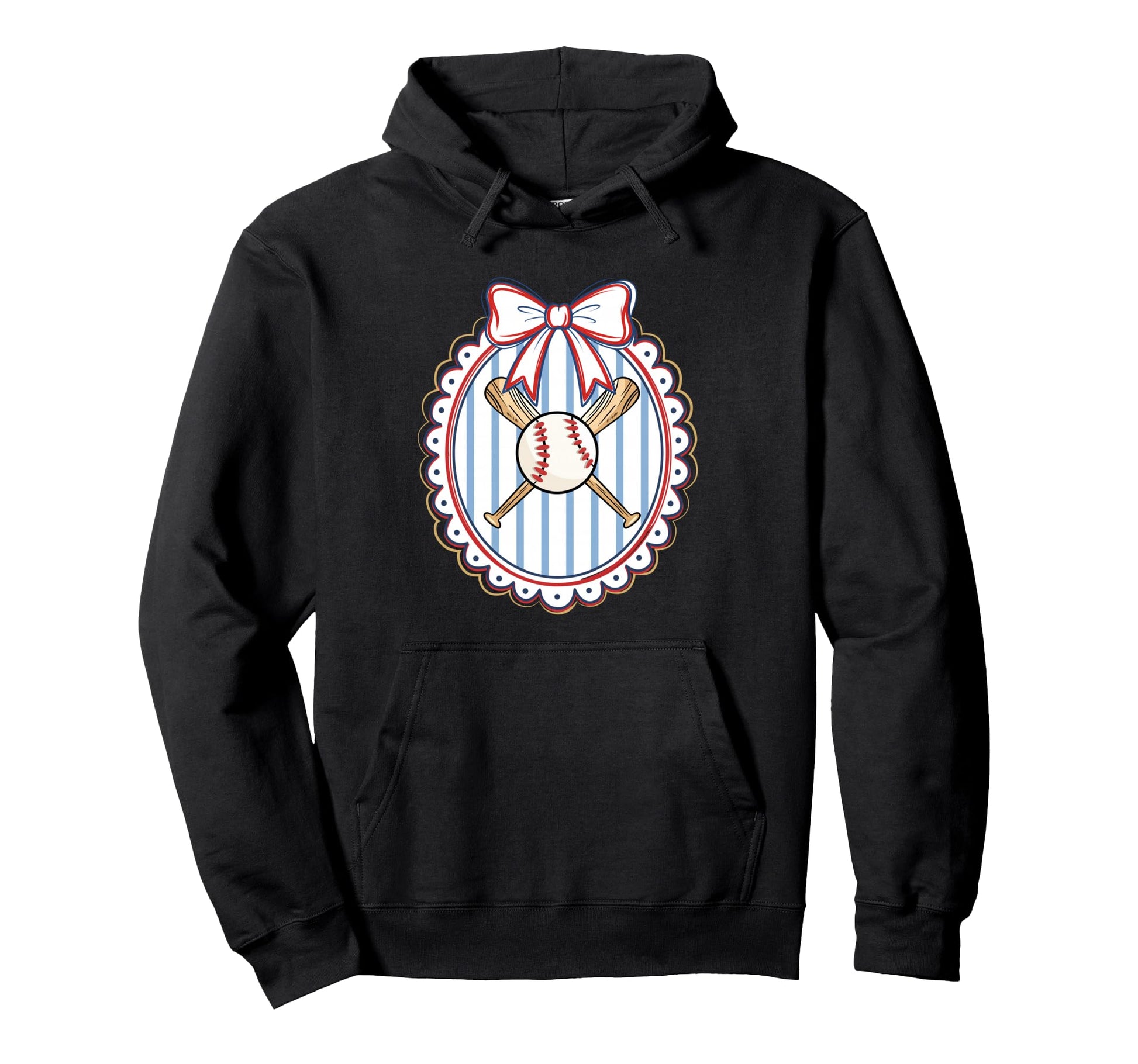 Coquette Baseball Sports Mom Baseball Mom Hoodie - Unique Graphic Unisex - T-Shirt, Sweatshirt, Hoodie
