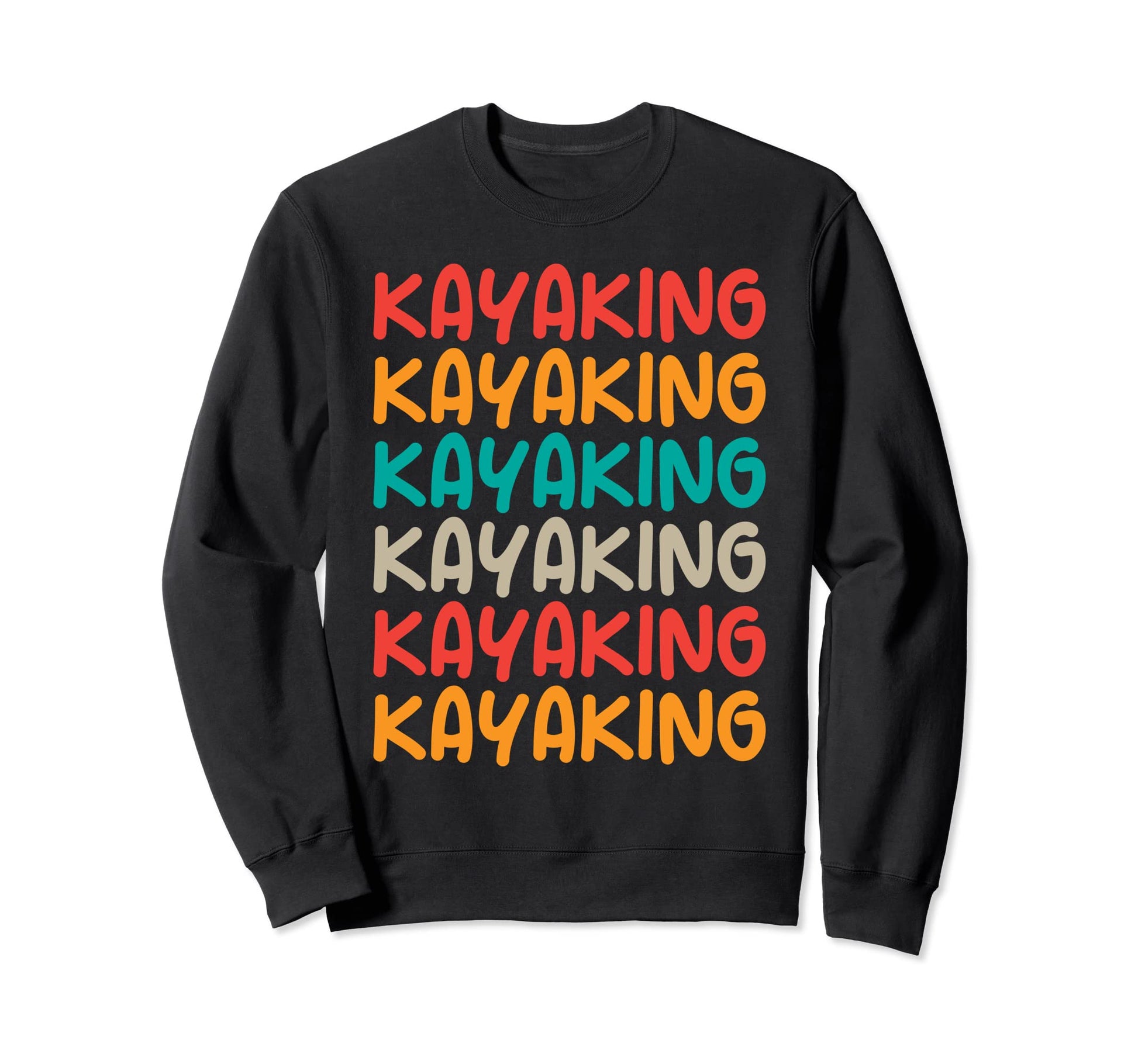 Kayaking Typography Themed Sweatshirt - Minimalist Print for Adults - T-Shirt, Sweatshirt, Hoodie