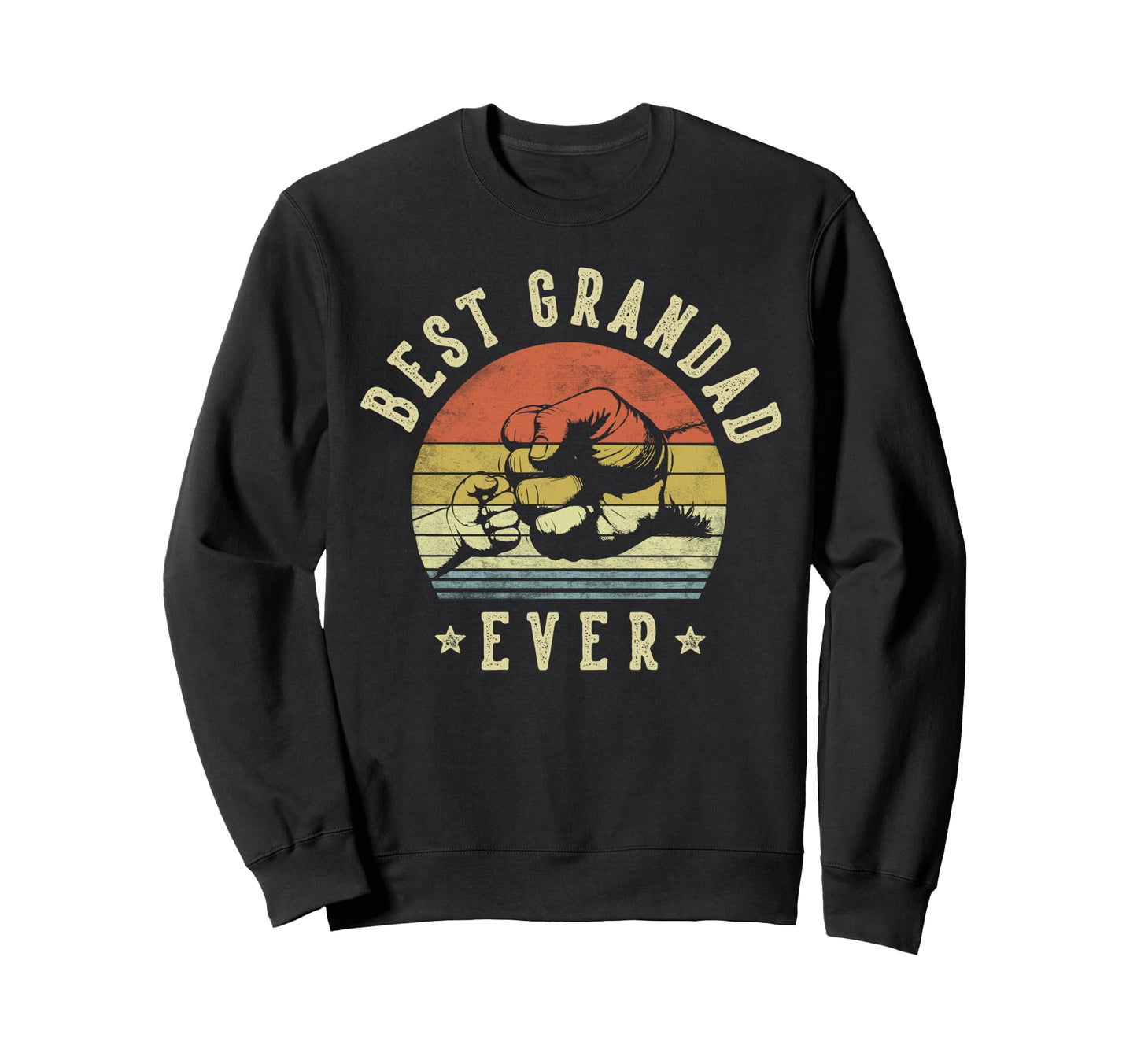 Best Grandad Ever Fist Bump Grandad Sweatshirt - Unique Graphic Unisex - T-Shirt, Sweatshirt, Hoodie