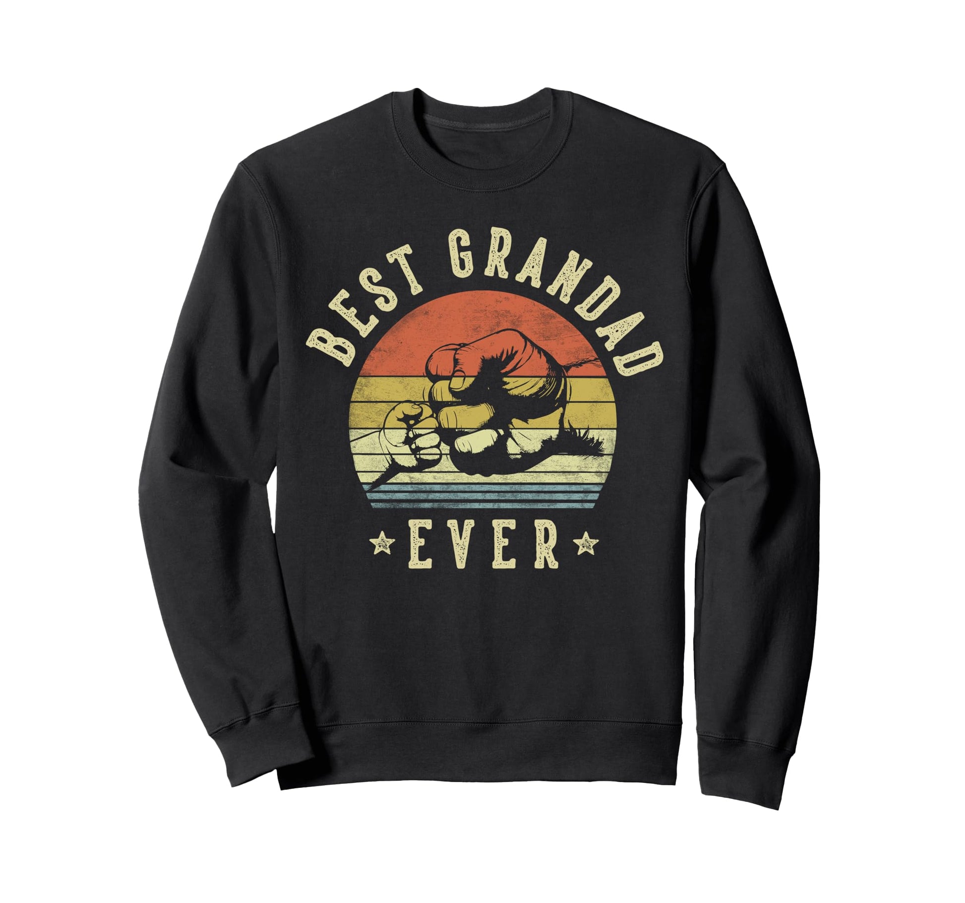 Best Grandad Ever Fist Bump Grandad Sweatshirt - Unique Graphic Unisex - T-Shirt, Sweatshirt, Hoodie