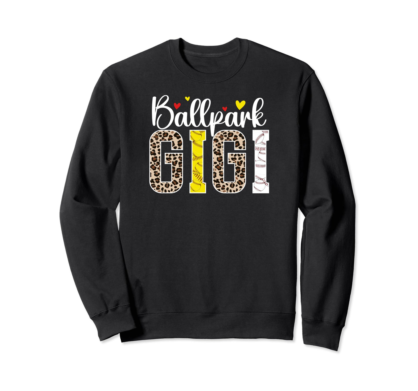 Ballpark Gigi Leopard Baseball Sweatshirt - Streetwear Style Unisex - T-Shirt, Sweatshirt, Hoodie