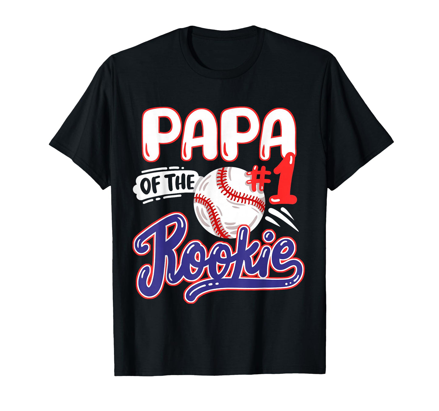 Papa Rookie 1St Baseball Birthday Party T-Shirt - Aesthetic Graphic Unisex - T-Shirt, Sweatshirt, Hoodie