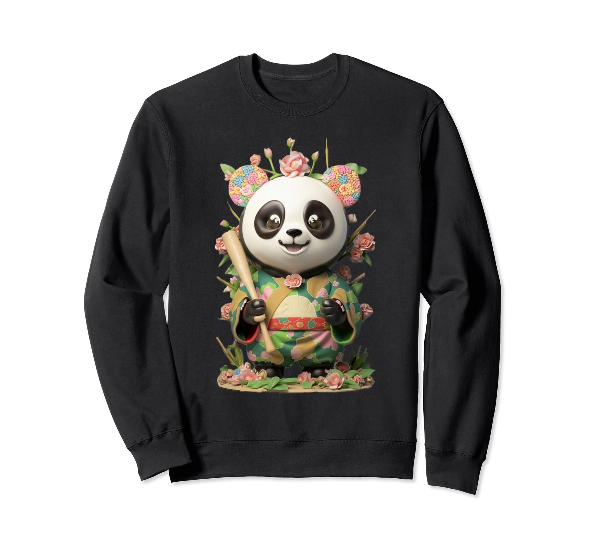 Panda Bear Cub Baseball Team Home Sweatshirt - Unique Graphic for Adults - T-Shirt, Sweatshirt, Hoodie