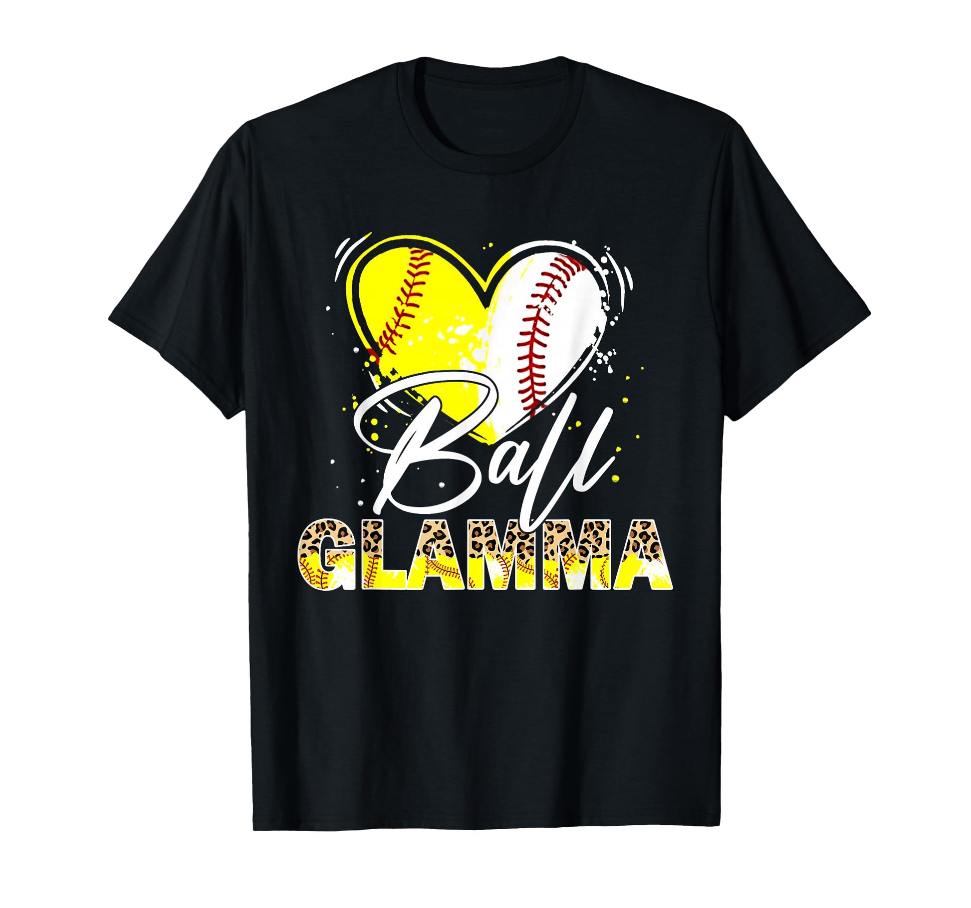 Ball Glamma Leopard Baseball Softball T-Shirt - Streetwear Style Unisex - T-Shirt, Sweatshirt, Hoodie