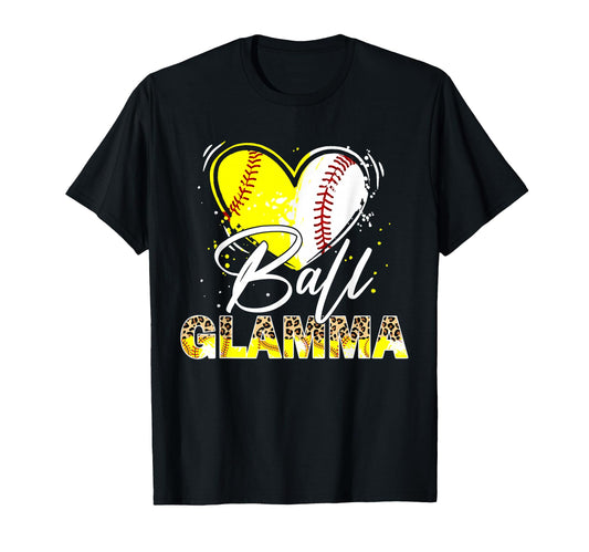 Ball Glamma Leopard Baseball Softball T-Shirt - Streetwear Style Unisex - T-Shirt, Sweatshirt, Hoodie