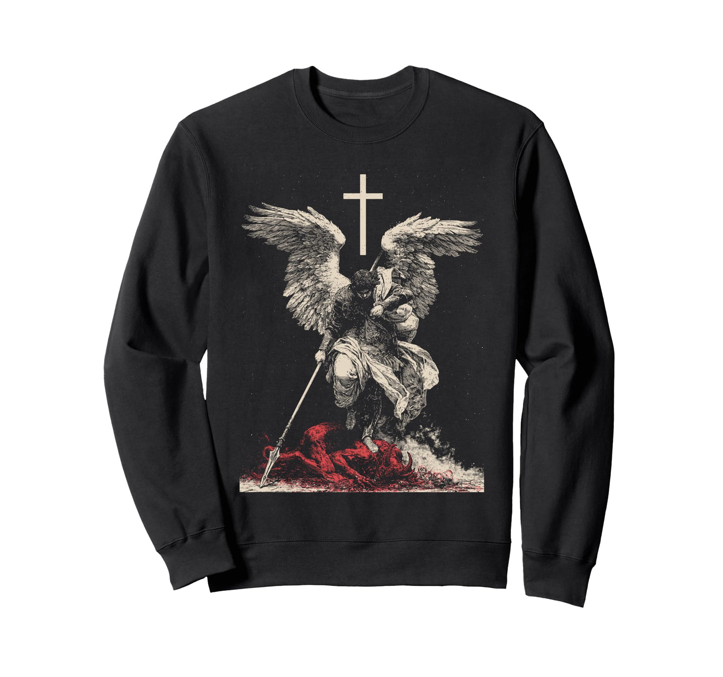 Saint Michael Archangel Urban Sweatshirt - Custom Art Print Men Women - T-Shirt, Sweatshirt, Hoodie