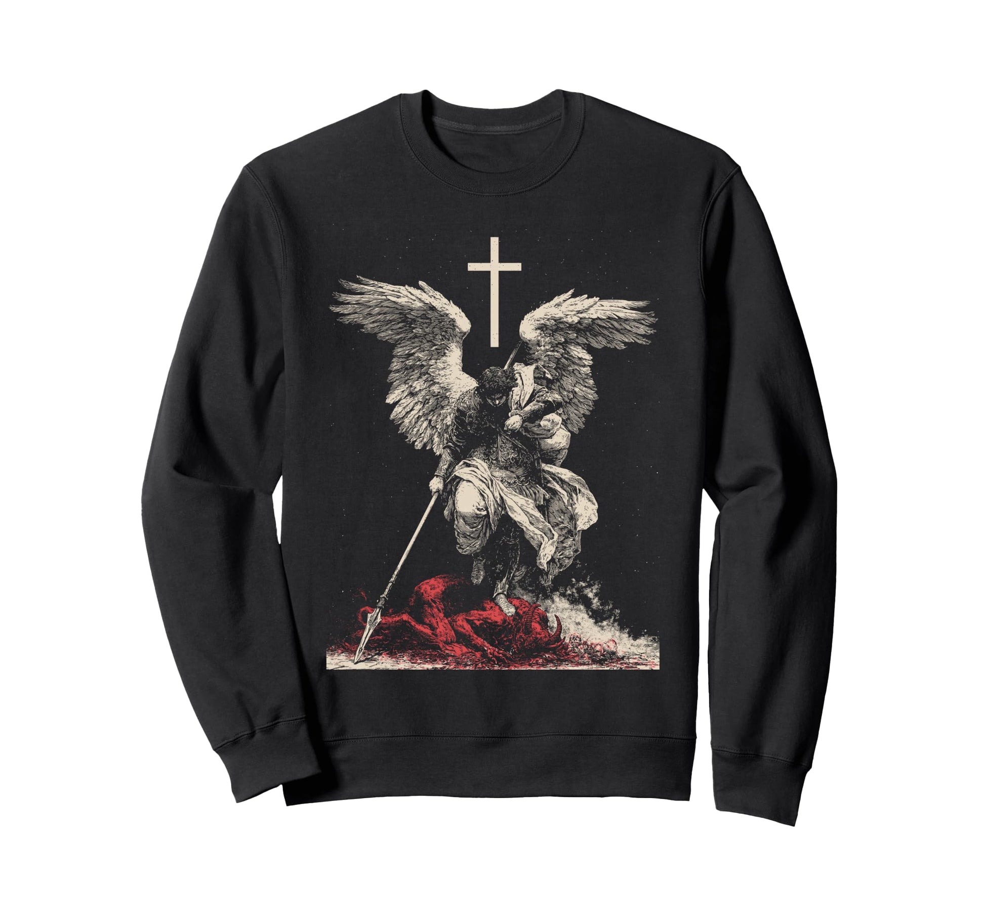 Saint Michael Archangel Urban Sweatshirt - Custom Art Print Men Women - T-Shirt, Sweatshirt, Hoodie