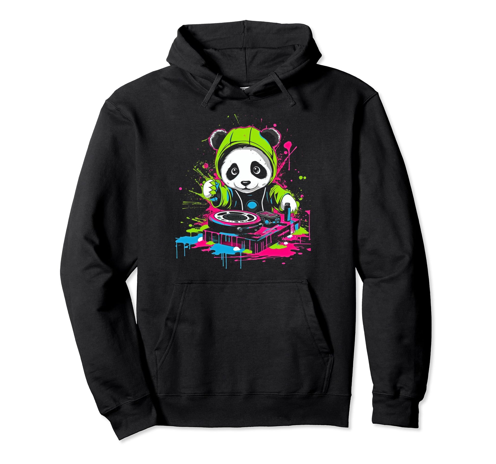 Kawaii Panda Dj Japanese Edm Y2K Hoodie - Streetwear Style Unisex - T-Shirt, Sweatshirt, Hoodie