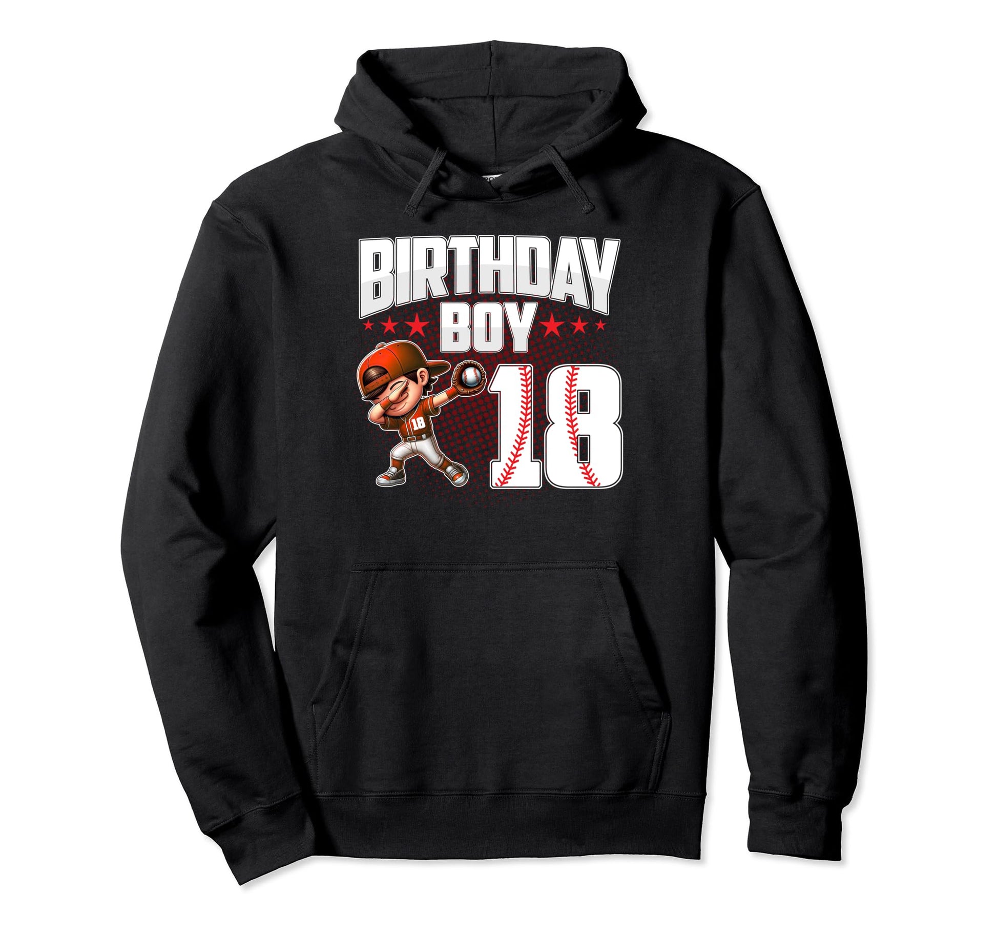 18Th Birthday Baseball Dabbing 18 Years Hoodie - Streetwear Style Unisex - T-Shirt, Sweatshirt, Hoodie
