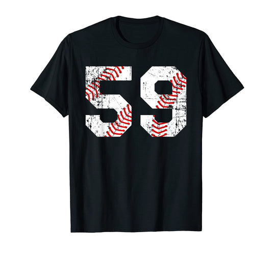 Baseball 59 Jersey Number T-Shirt - Aesthetic Graphic Men Women - T-Shirt, Sweatshirt, Hoodie