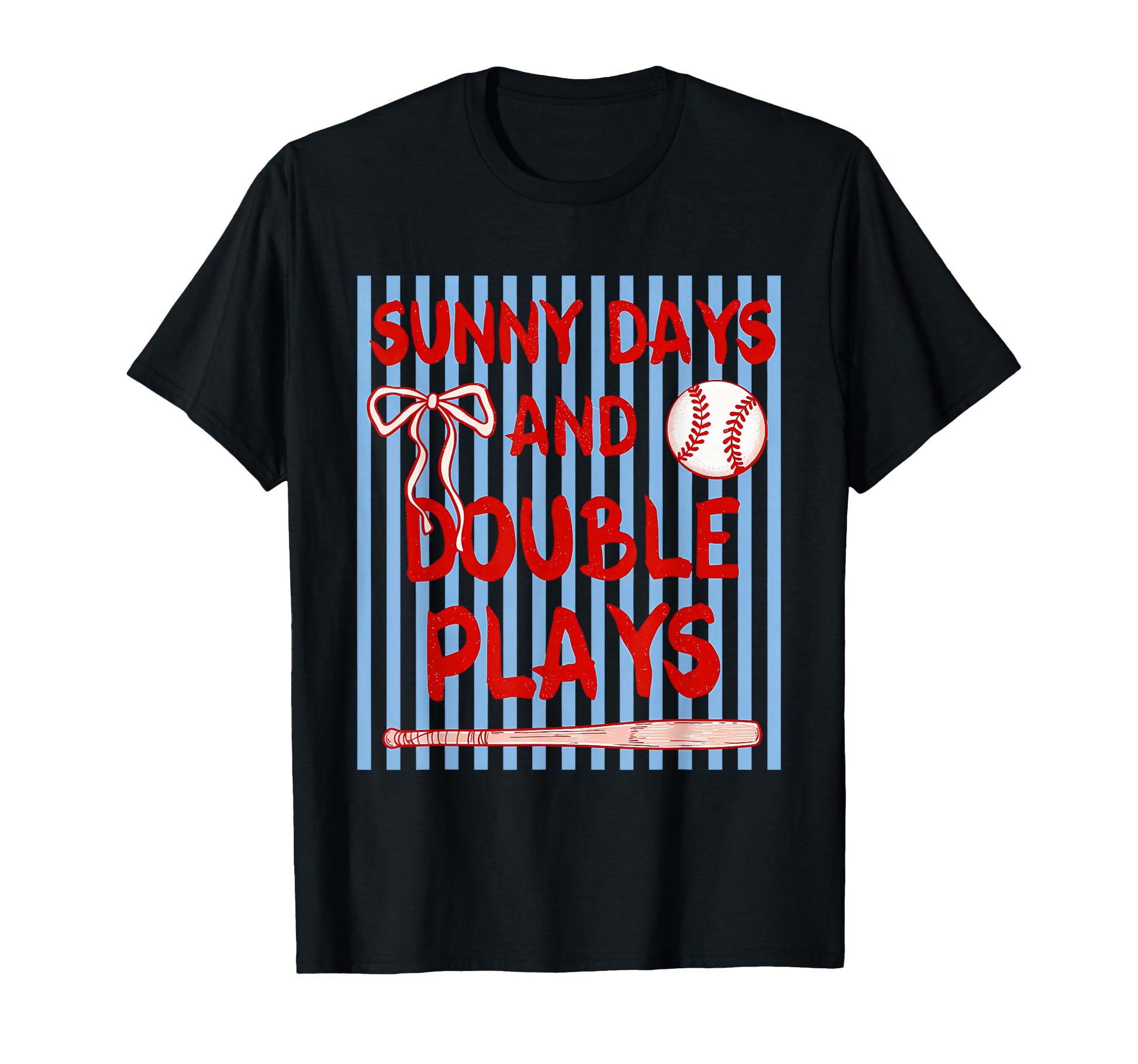 Coquette Sunny Days And Double Plays T-Shirt - Graphic Print for Adults - T-Shirt, Sweatshirt, Hoodie