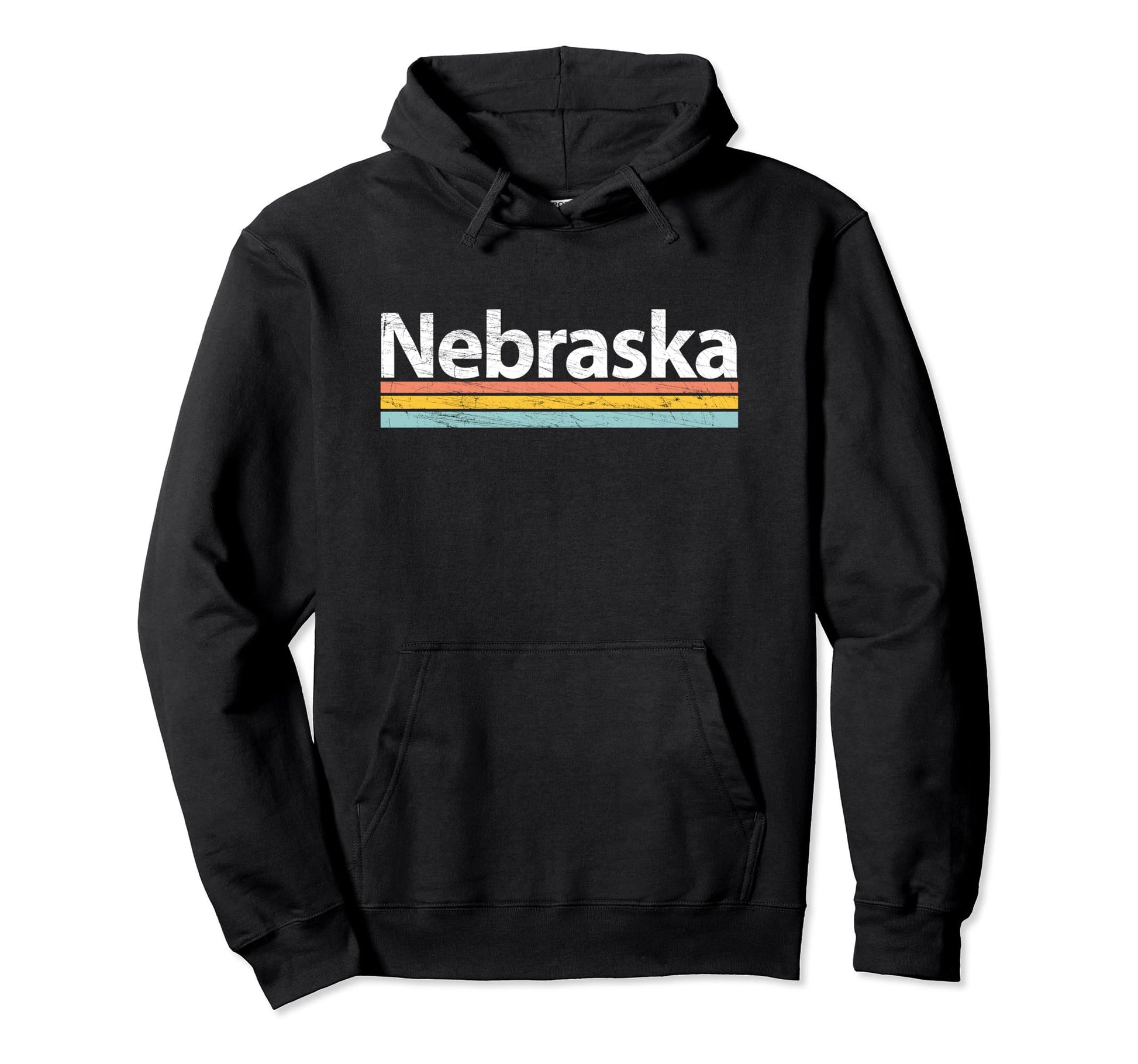 Nebraska Worn Stripes Hoodie - Streetwear Style Men Women - T-Shirt, Sweatshirt, Hoodie