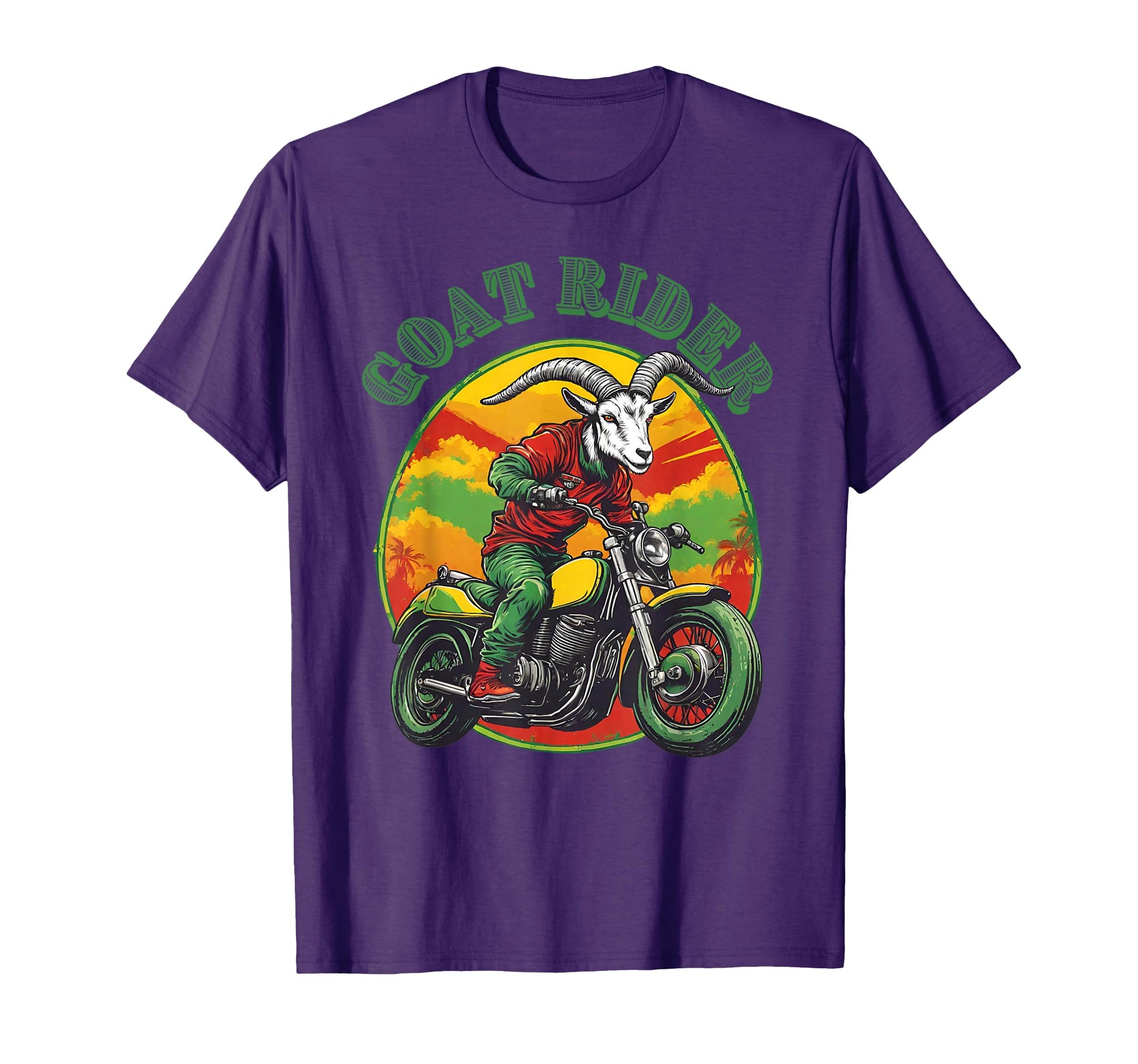 Goat Rider Motorcycle T-Shirt - Unique Graphic Men Women - T-Shirt, Sweatshirt, Hoodie