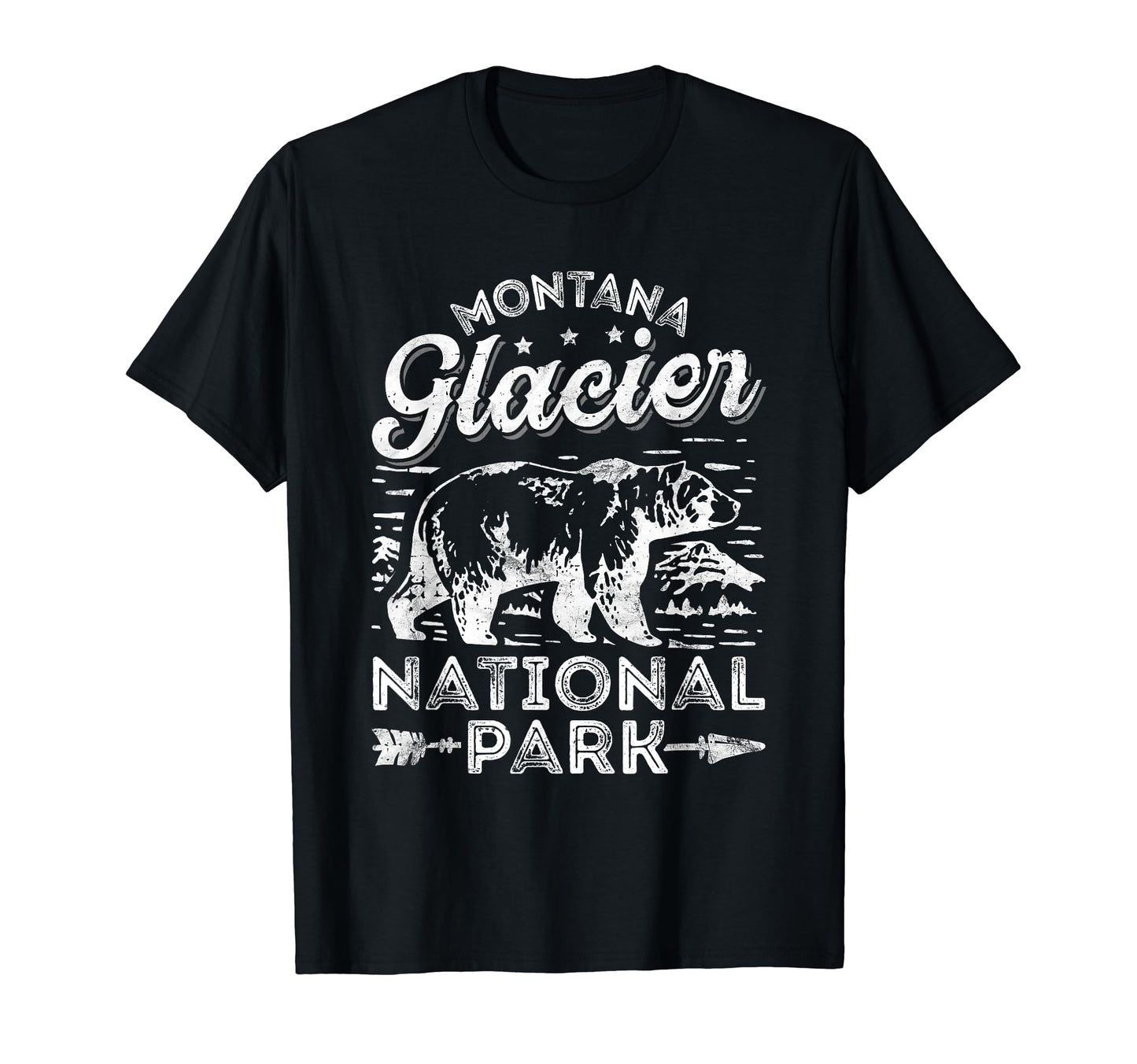 Glacier National Park Bear Montana T-Shirt - Custom Art Print for Adults - T-Shirt, Sweatshirt, Hoodie