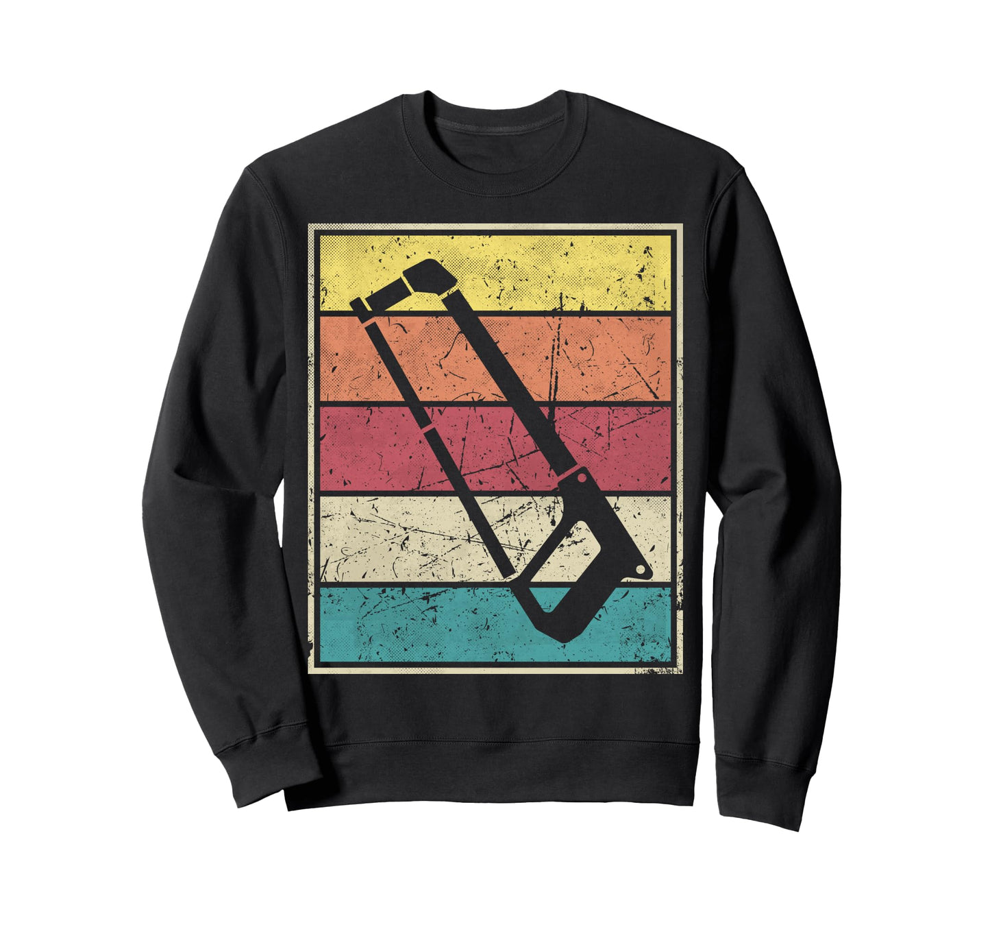 Hacksaw Stripes Sweatshirt - Fun Novelty Design Men Women - T-Shirt, Sweatshirt, Hoodie