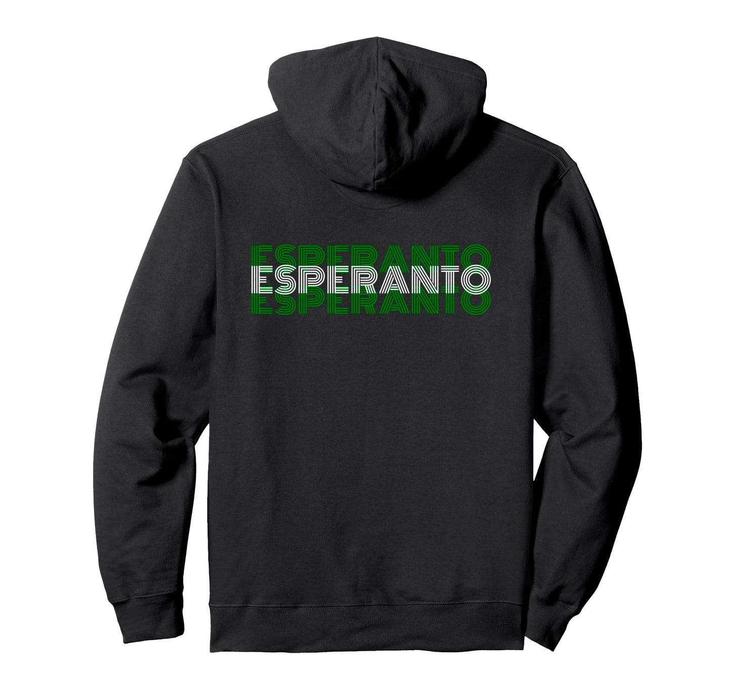 Esperanto 70S Language Text Hoodie - Minimalist Print Unisex - T-Shirt, Sweatshirt, Hoodie