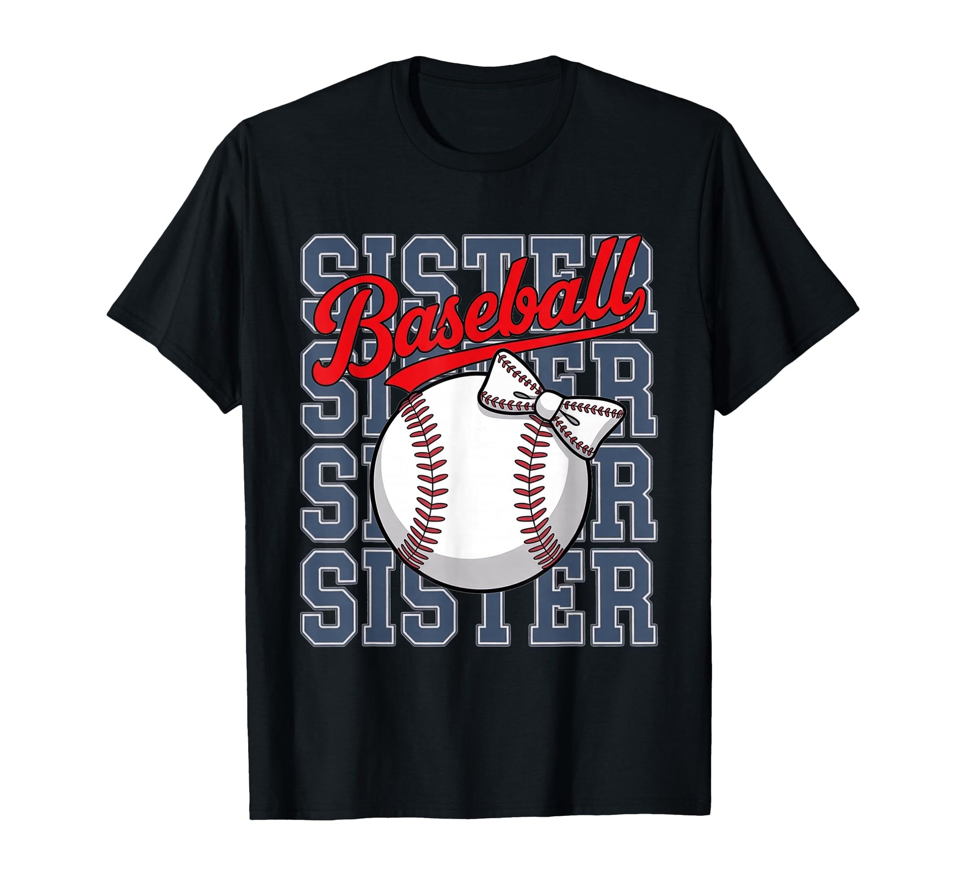 Coquette Baseball Sister Bow Sport Fan T-Shirt - Trendy Graphic Men Women - T-Shirt, Sweatshirt, Hoodie
