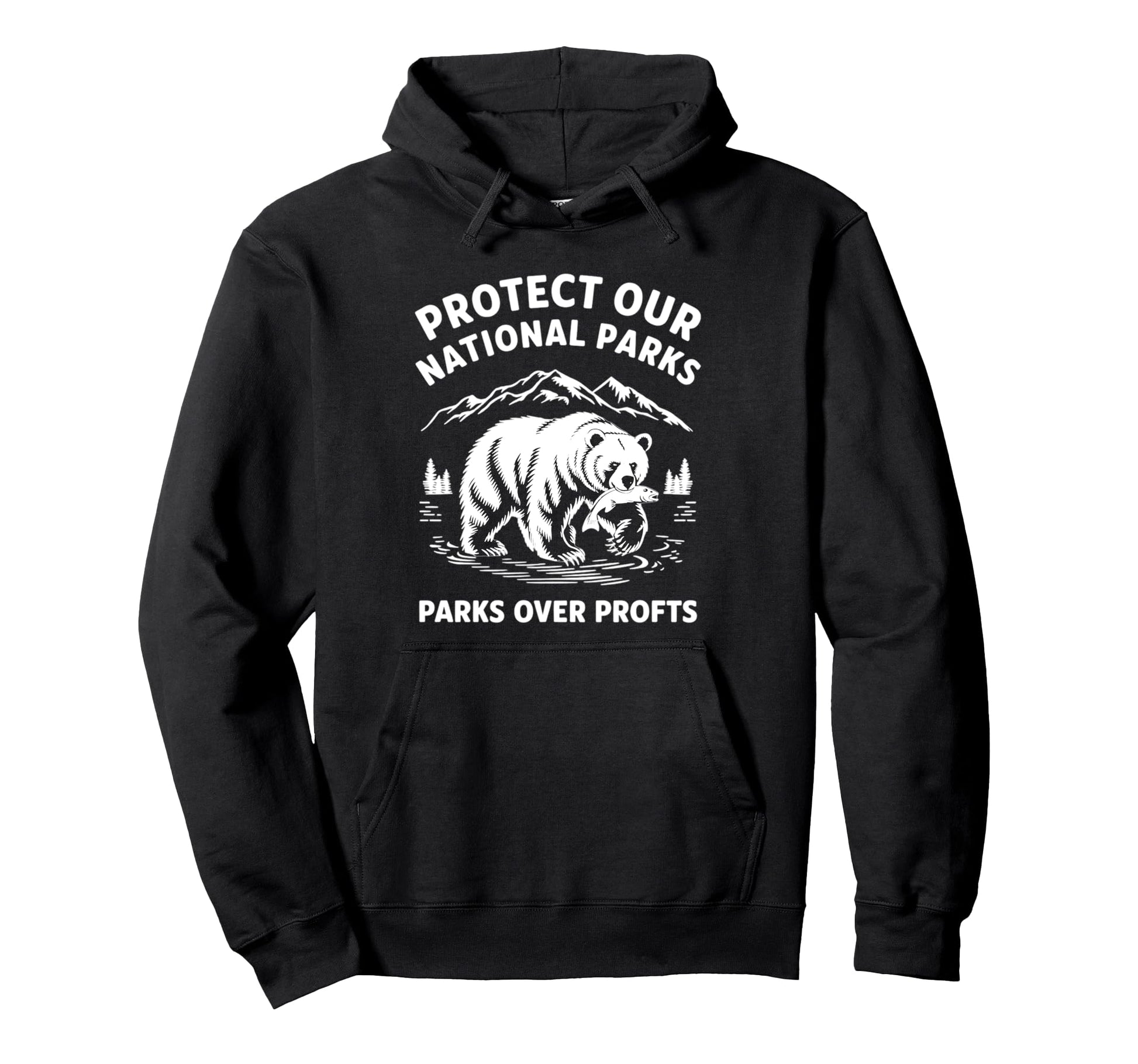 Hiking Protect Our National Parks Bear Hoodie - Novelty Apparel Unisex - T-Shirt, Sweatshirt, Hoodie