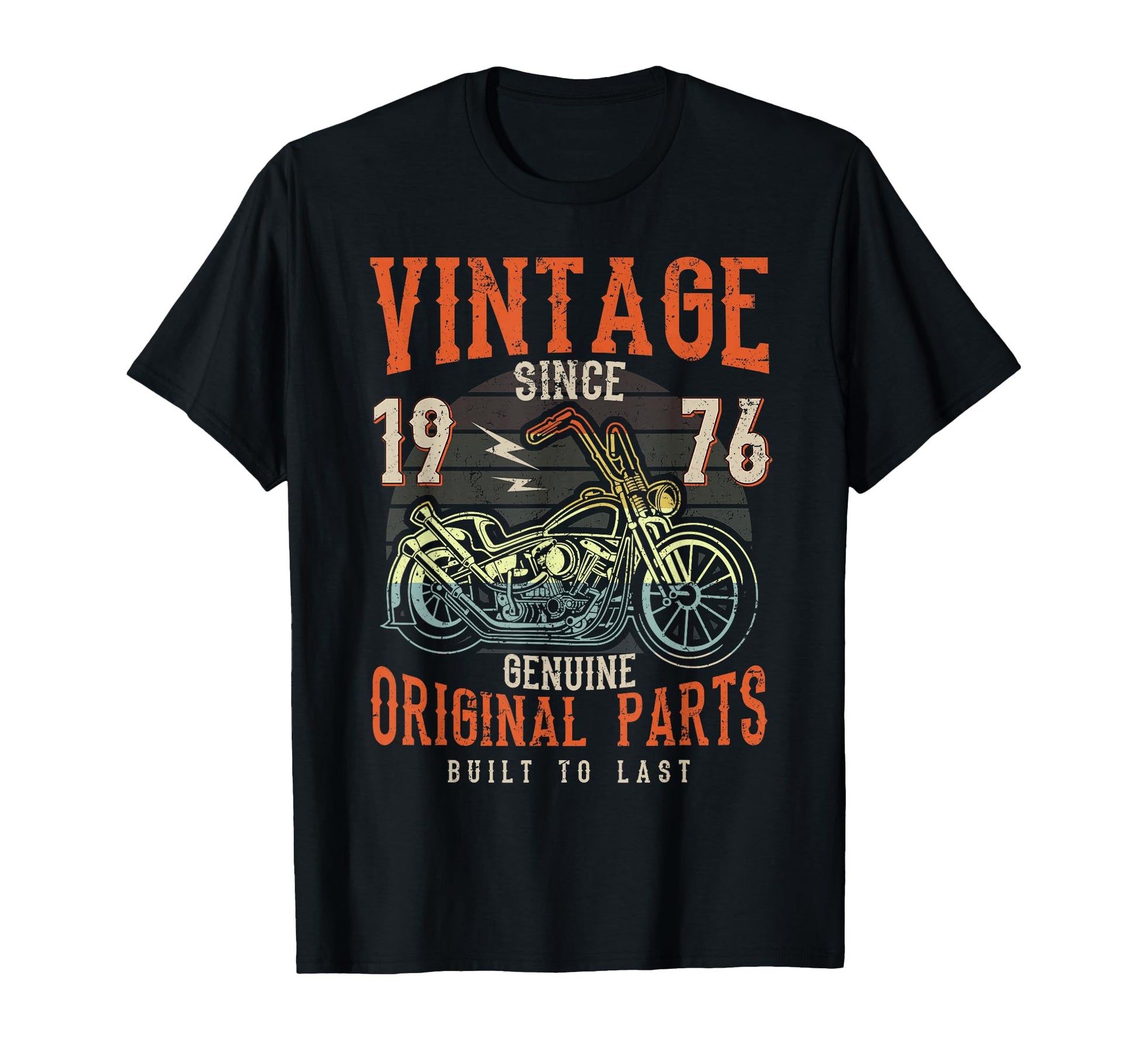 50Th Birthday 1976 Motorcycle Chopper T-Shirt - Minimalist Print for Adults - T-Shirt, Sweatshirt, Hoodie
