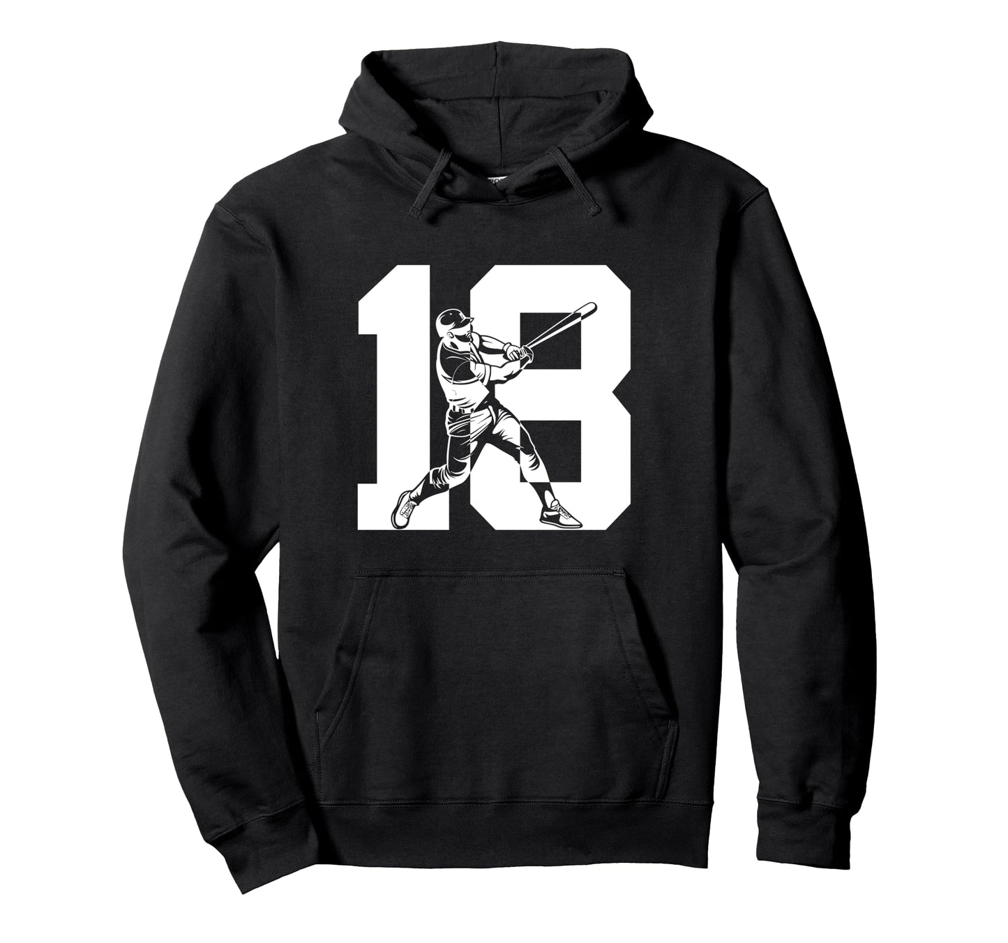 Number 18 Years Baseball 18Th Birthday Hoodie - Casual Everyday Wear Unisex - T-Shirt, Sweatshirt, Hoodie