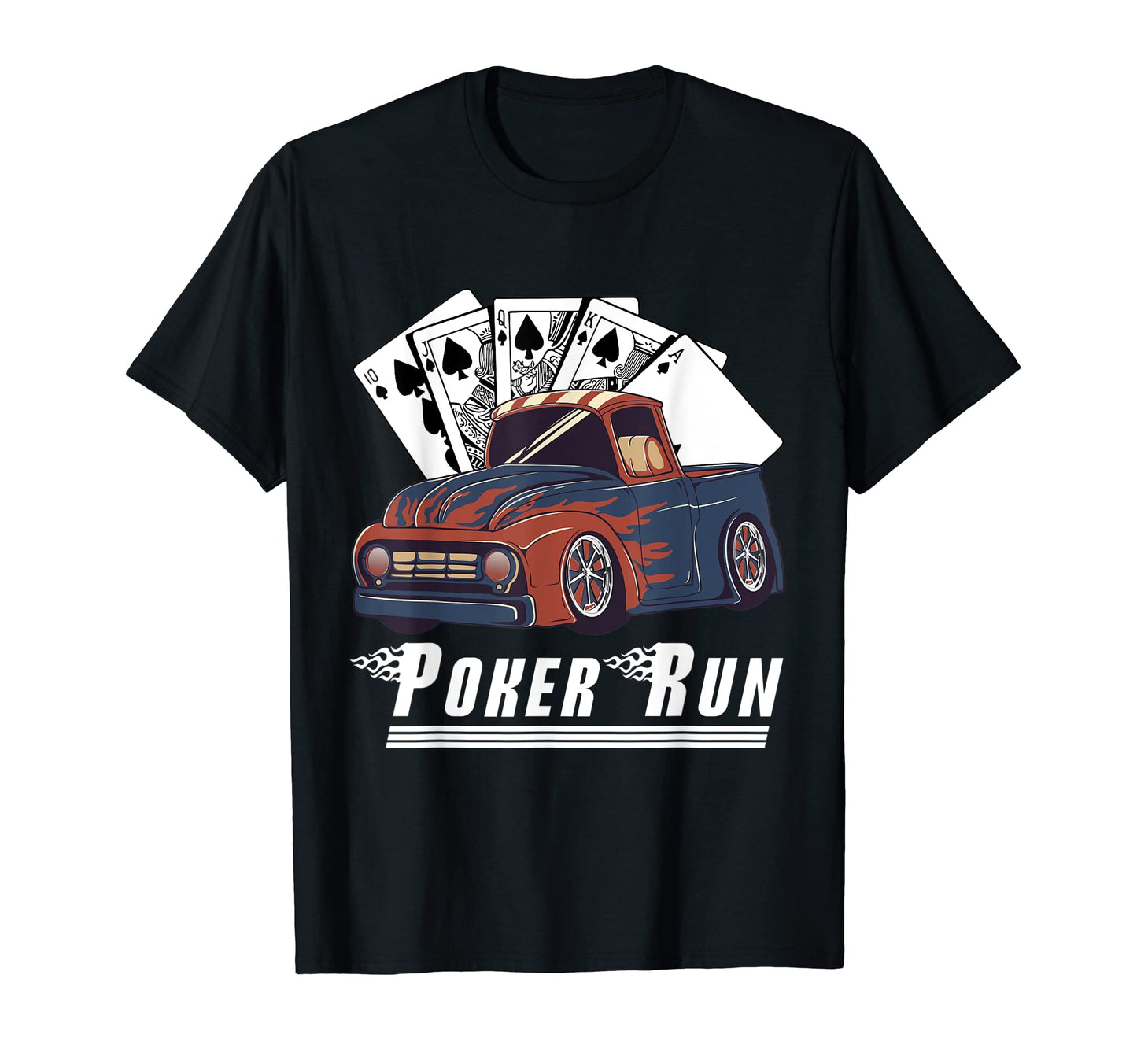Hot Rod Trucks Poker Run Rat Rod Car T-Shirt - Graphic Print Men Women - T-Shirt, Sweatshirt, Hoodie