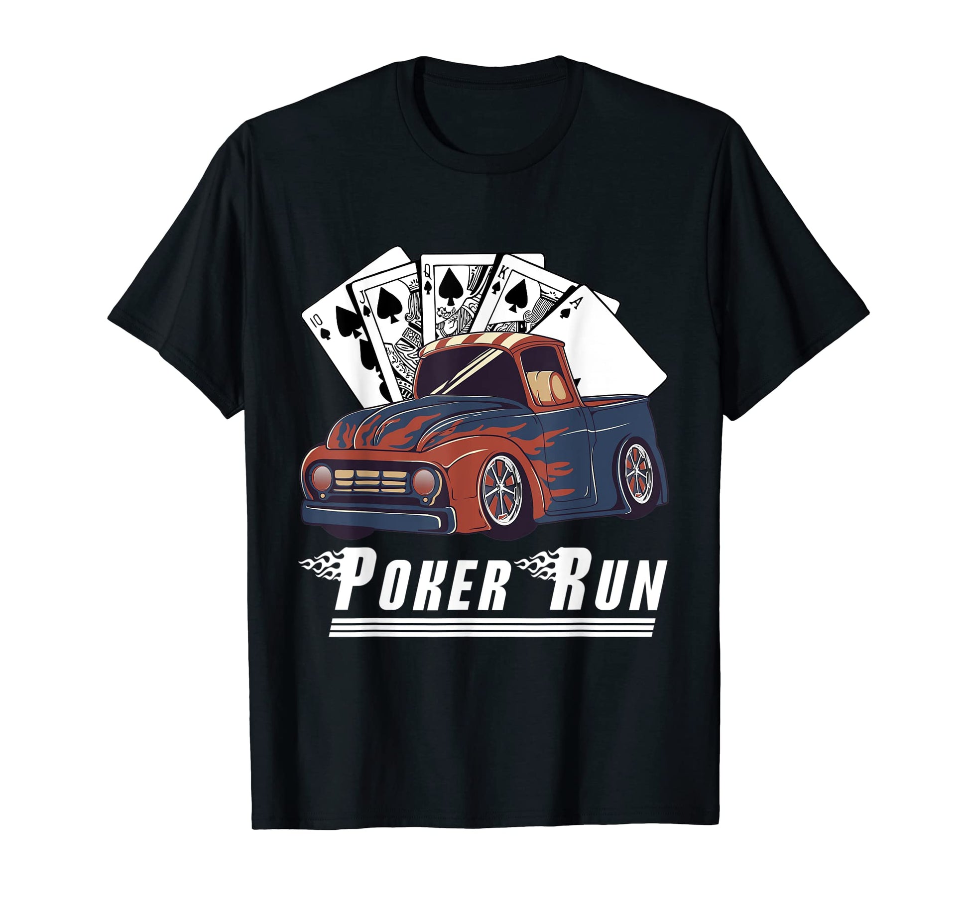 Hot Rod Trucks Poker Run Rat Rod Car T-Shirt - Graphic Print Men Women - T-Shirt, Sweatshirt, Hoodie