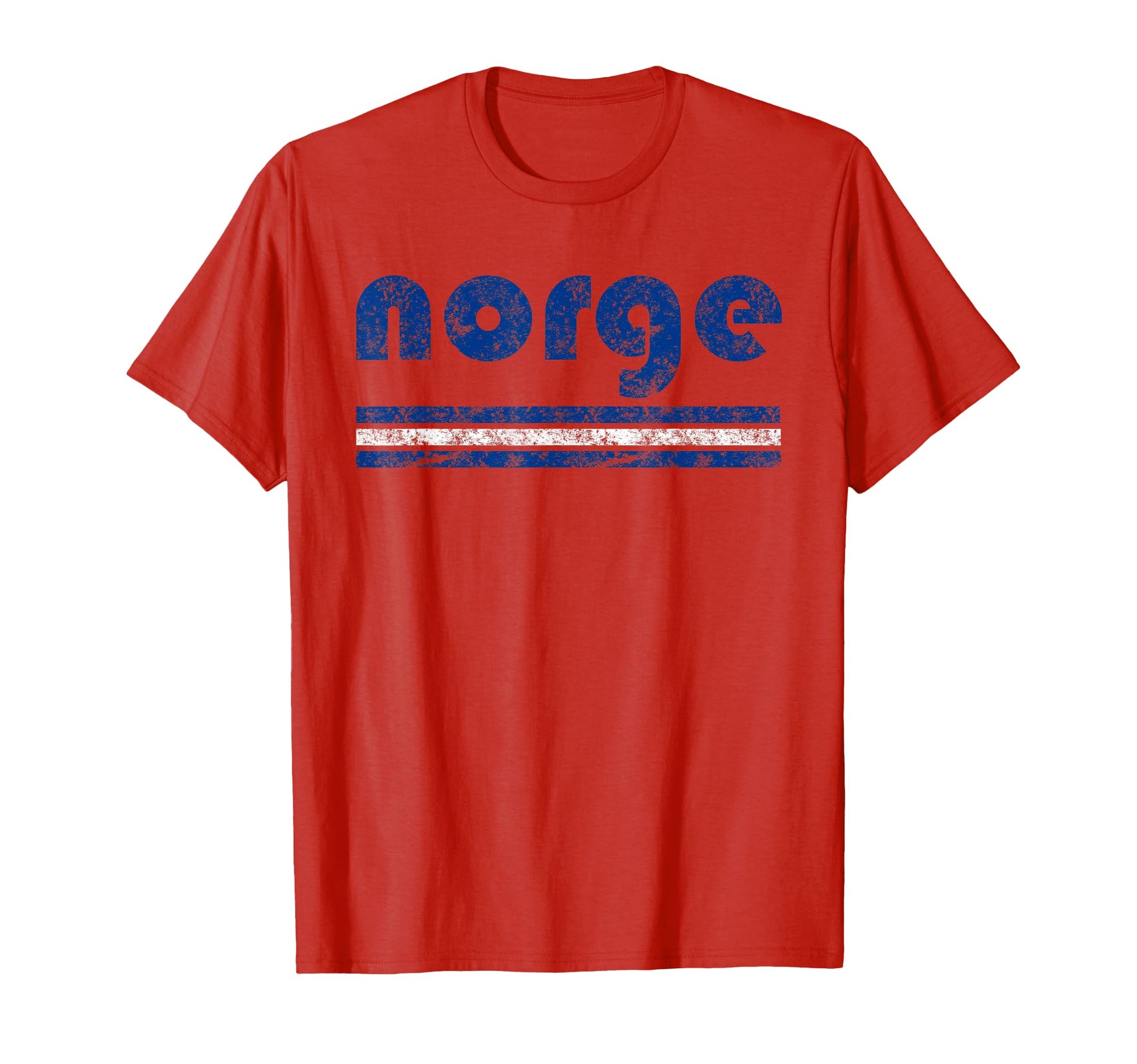 Norway Norge Three Stripe Weathered T-Shirt - Custom Art Print for Adults - T-Shirt, Sweatshirt, Hoodie