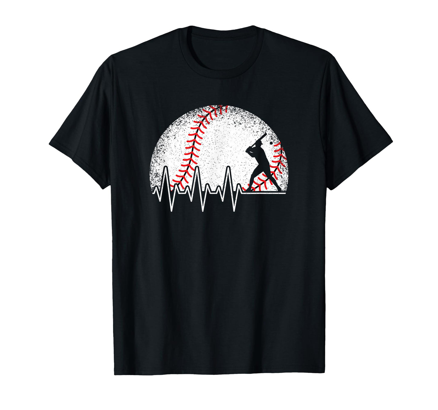 Funny Baseball Heartbeat Baseball T-Shirt - Casual Everyday Wear Unisex - T-Shirt, Sweatshirt, Hoodie