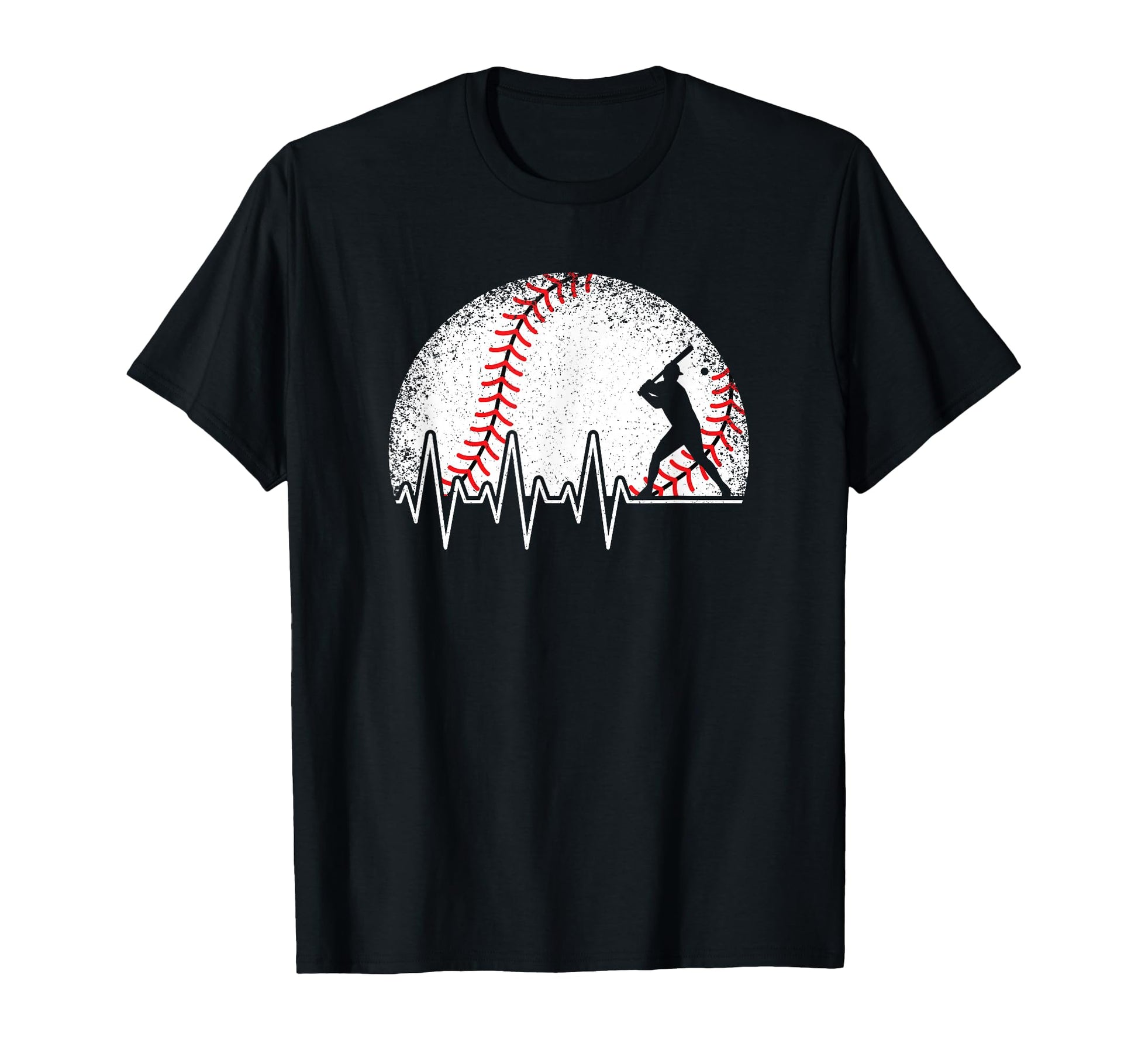 Funny Baseball Heartbeat Baseball T-Shirt - Casual Everyday Wear Unisex - T-Shirt, Sweatshirt, Hoodie