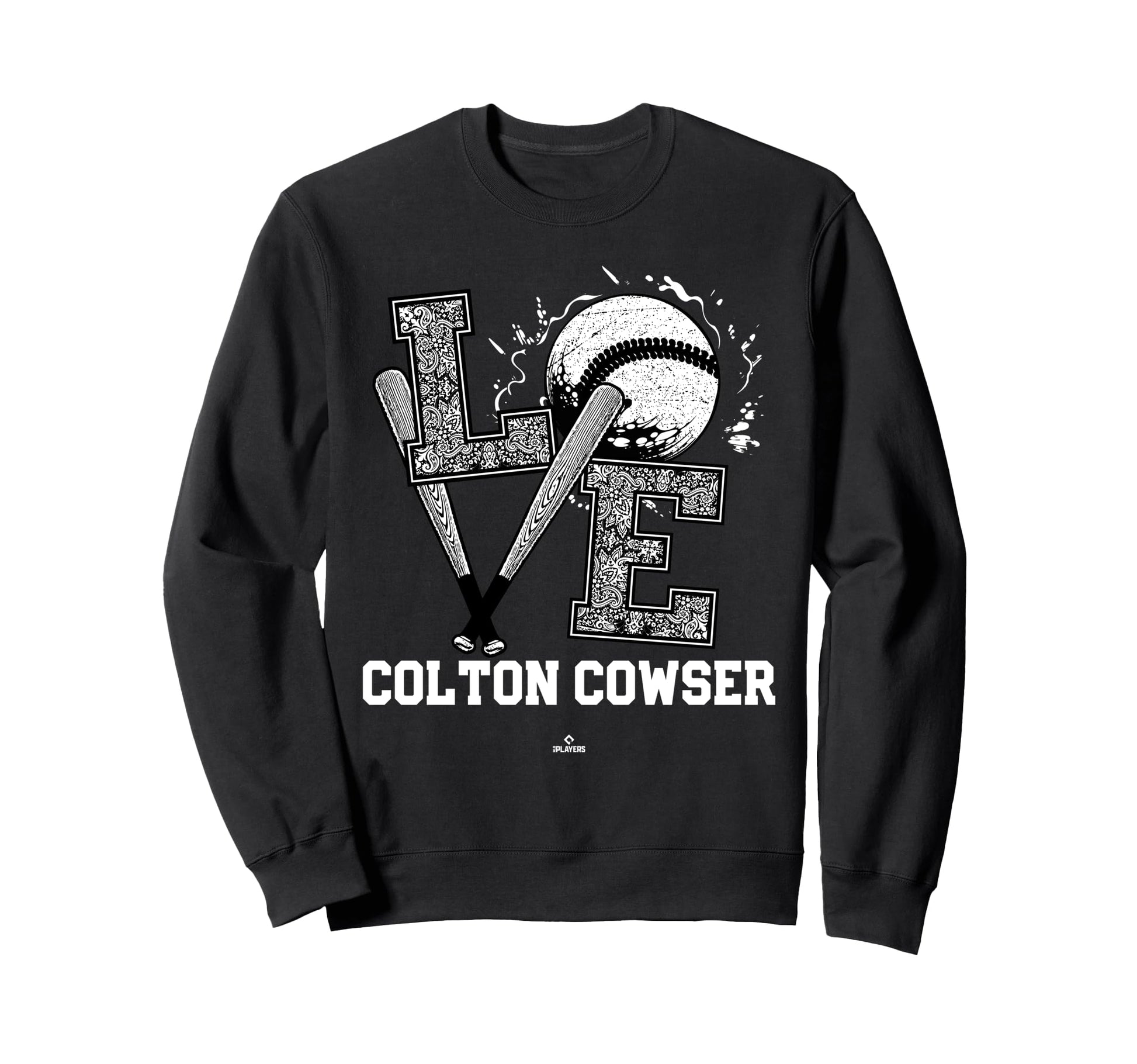 Distressed Baseball Love Colton Sweatshirt - Casual Everyday Wear Unisex - T-Shirt, Sweatshirt, Hoodie