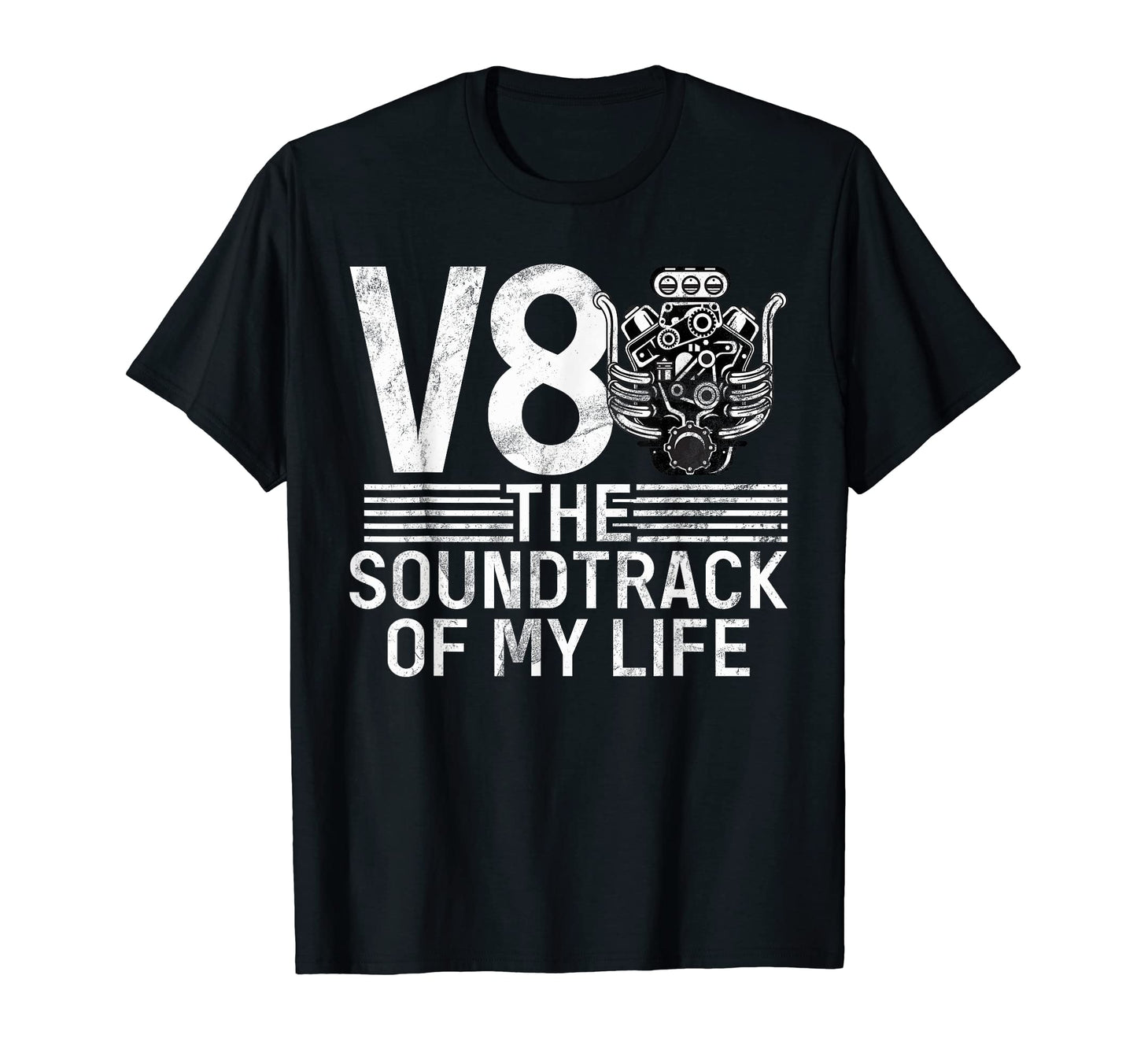 V8 Soundtrack My Life Muscle Car T-Shirt - Casual Everyday Wear Men Women - T-Shirt, Sweatshirt, Hoodie
