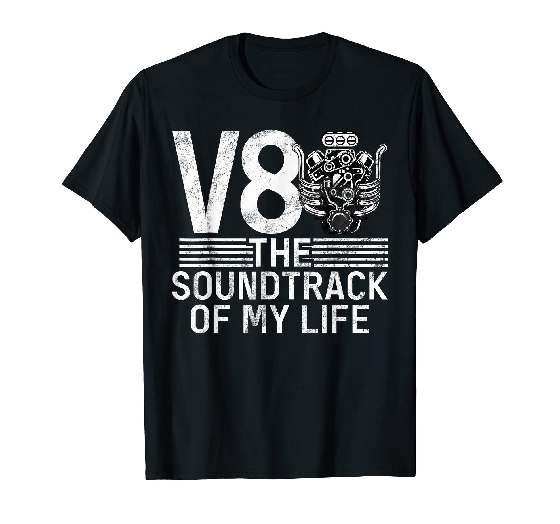 V8 Soundtrack My Life Muscle Car T-Shirt - Casual Everyday Wear Men Women - T-Shirt, Sweatshirt, Hoodie