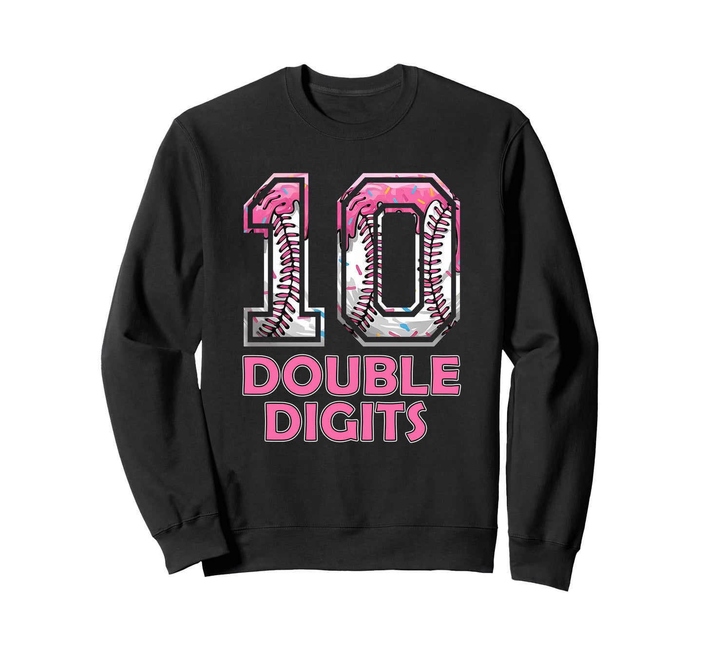 10Th Birthday Baseball Drip Ice Sweatshirt - Fun Novelty Design for Adults - T-Shirt, Sweatshirt, Hoodie