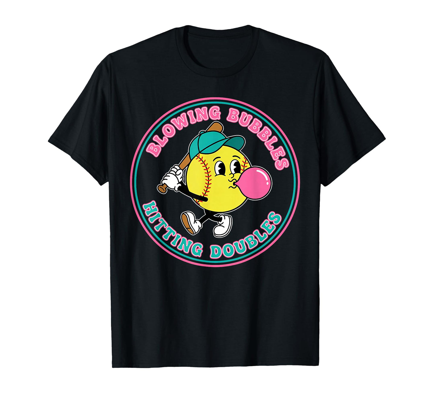 Blowing Bubbles Hitting Doubles Baseball Hoodie - Streetwear Style Unisex - T-Shirt, Sweatshirt, Hoodie