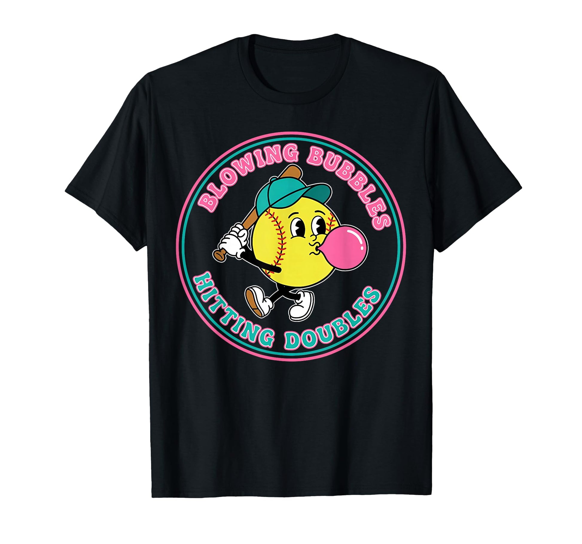 Blowing Bubbles Hitting Doubles Baseball Hoodie - Streetwear Style Unisex - T-Shirt, Sweatshirt, Hoodie