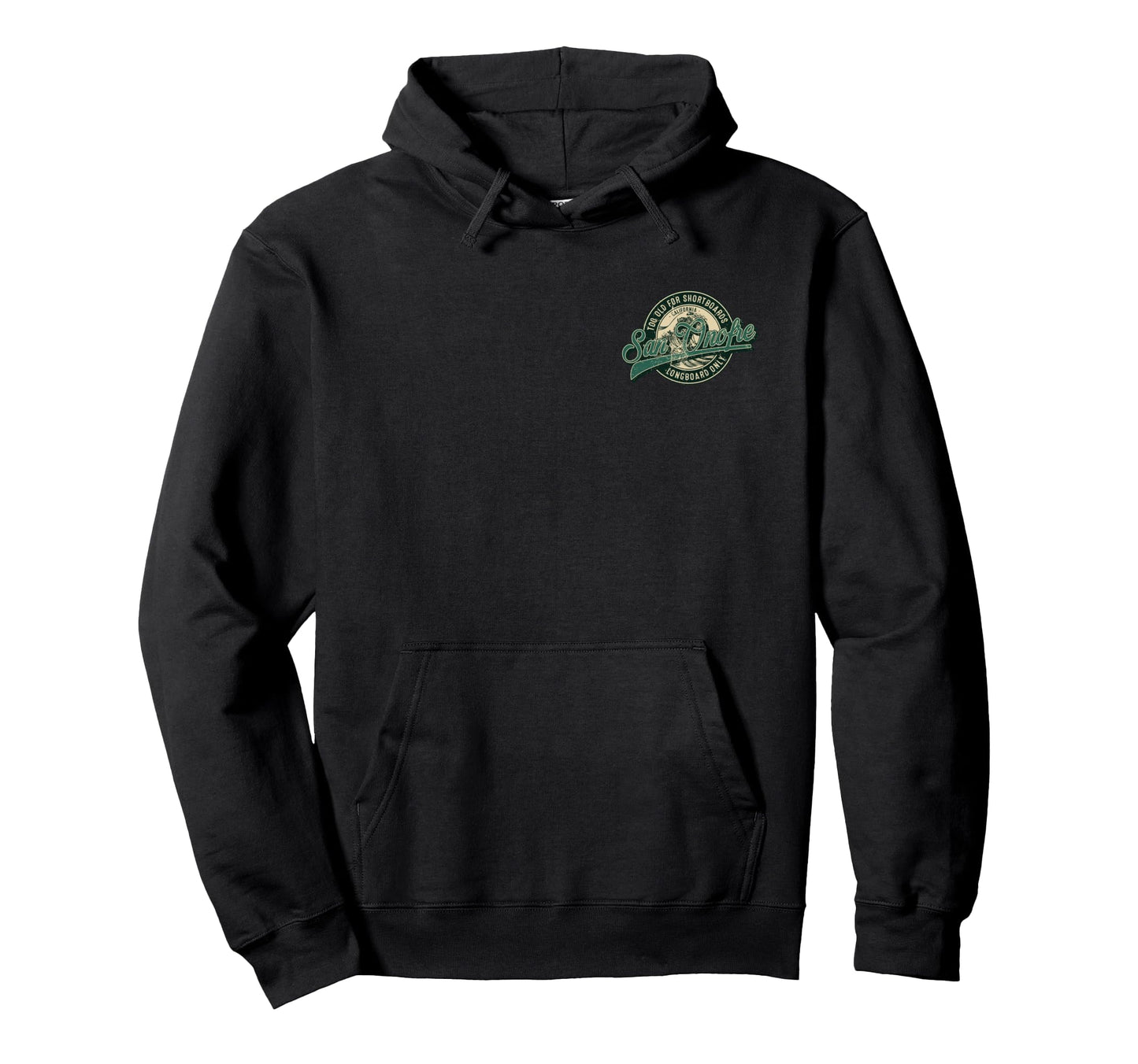 2 Sided San Onofre Longboard Only Wave Hoodie - Minimalist Print Unisex - T-Shirt, Sweatshirt, Hoodie