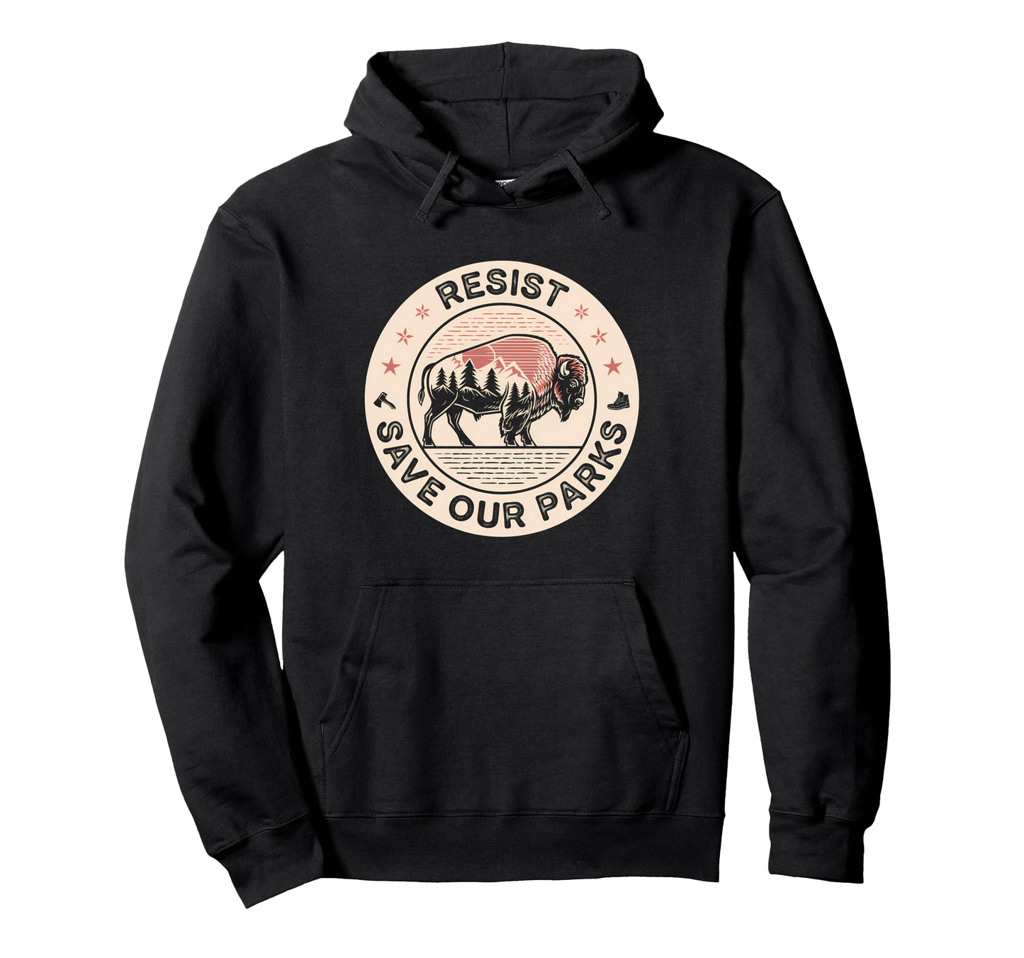 Resist Bison Buffalo Alt Us National Hoodie - Streetwear Style Men Women - T-Shirt, Sweatshirt, Hoodie