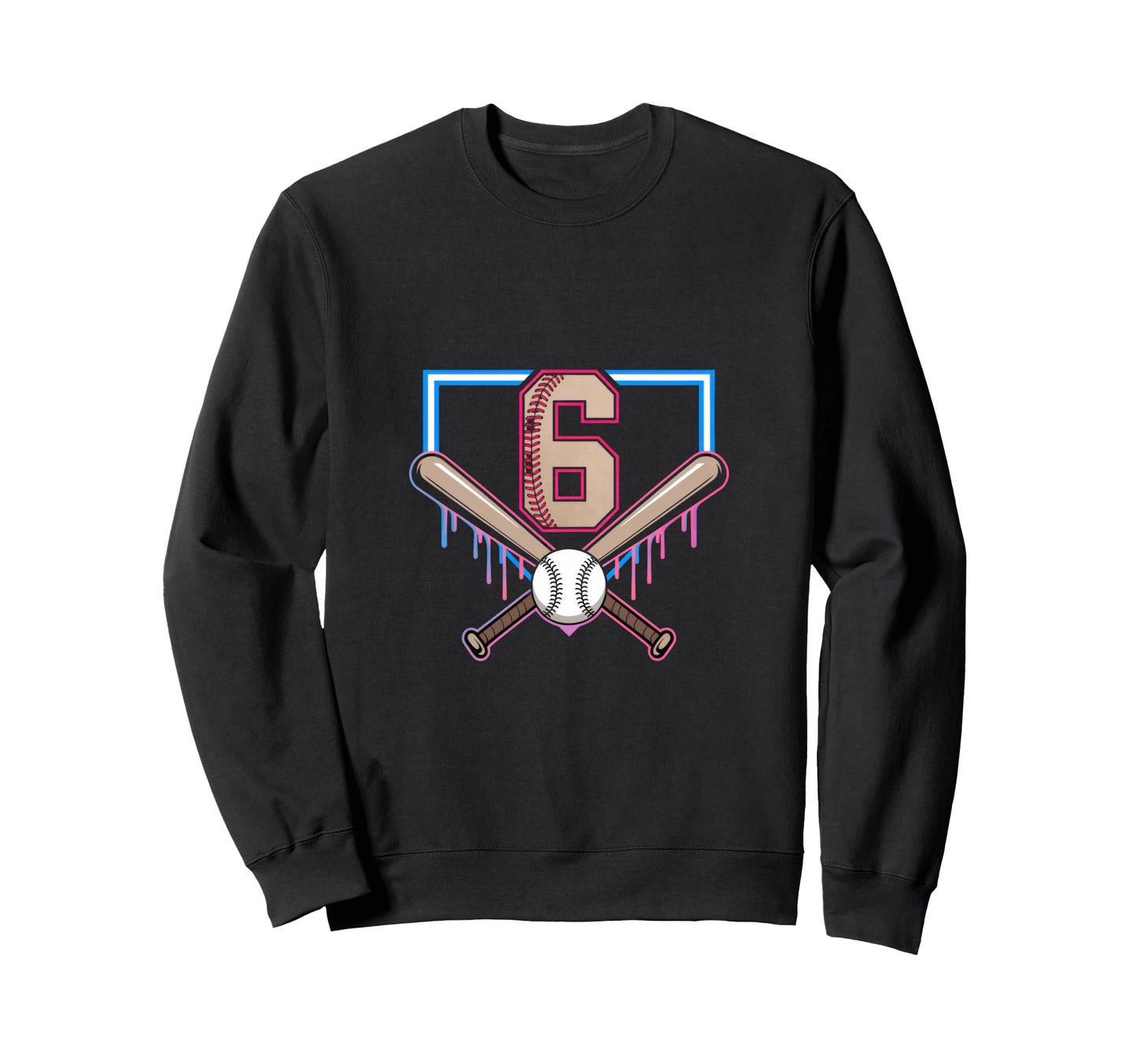 Baseball Home Ice Cream 6Th Sweatshirt - Casual Everyday Wear Unisex - T-Shirt, Sweatshirt, Hoodie