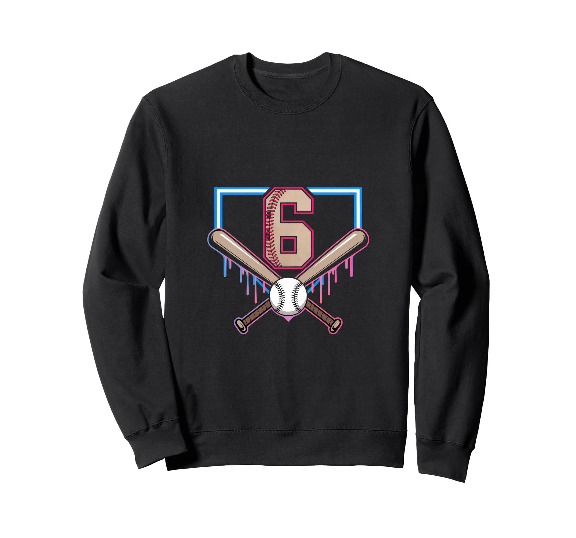 Baseball Home Ice Cream 6Th Sweatshirt - Casual Everyday Wear Unisex - T-Shirt, Sweatshirt, Hoodie
