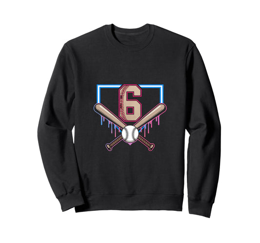 Baseball Home Ice Cream 6Th Sweatshirt - Casual Everyday Wear Unisex - T-Shirt, Sweatshirt, Hoodie