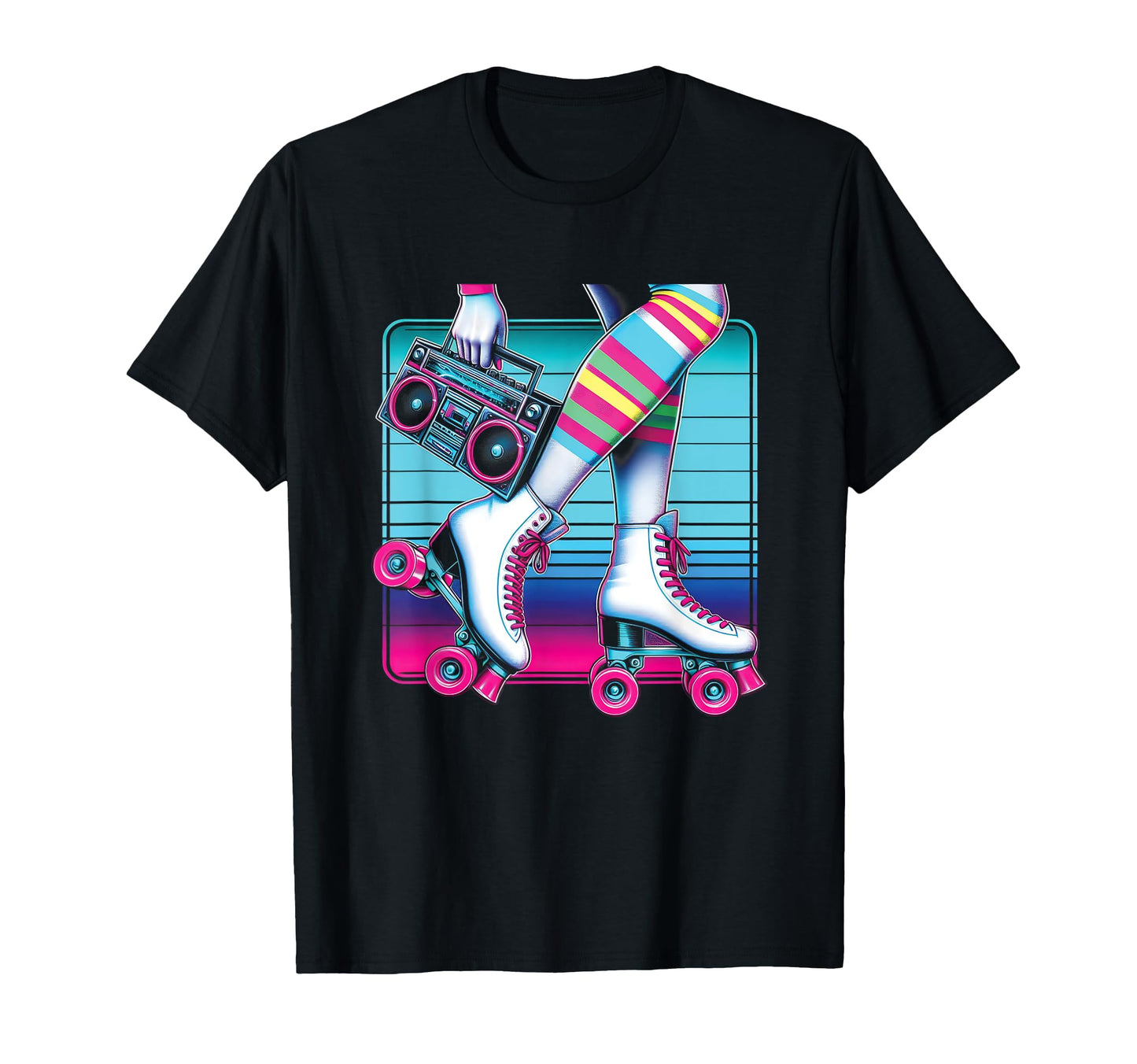 Groovy Rollerskates 80S 90S Roller Disco T-Shirt - Graphic Print Unisex - T-Shirt, Sweatshirt, Hoodie
