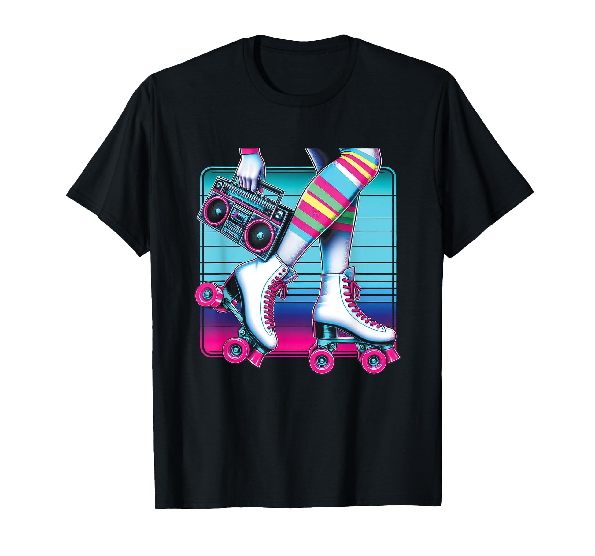 Groovy Rollerskates 80S 90S Roller Disco T-Shirt - Graphic Print Unisex - T-Shirt, Sweatshirt, Hoodie