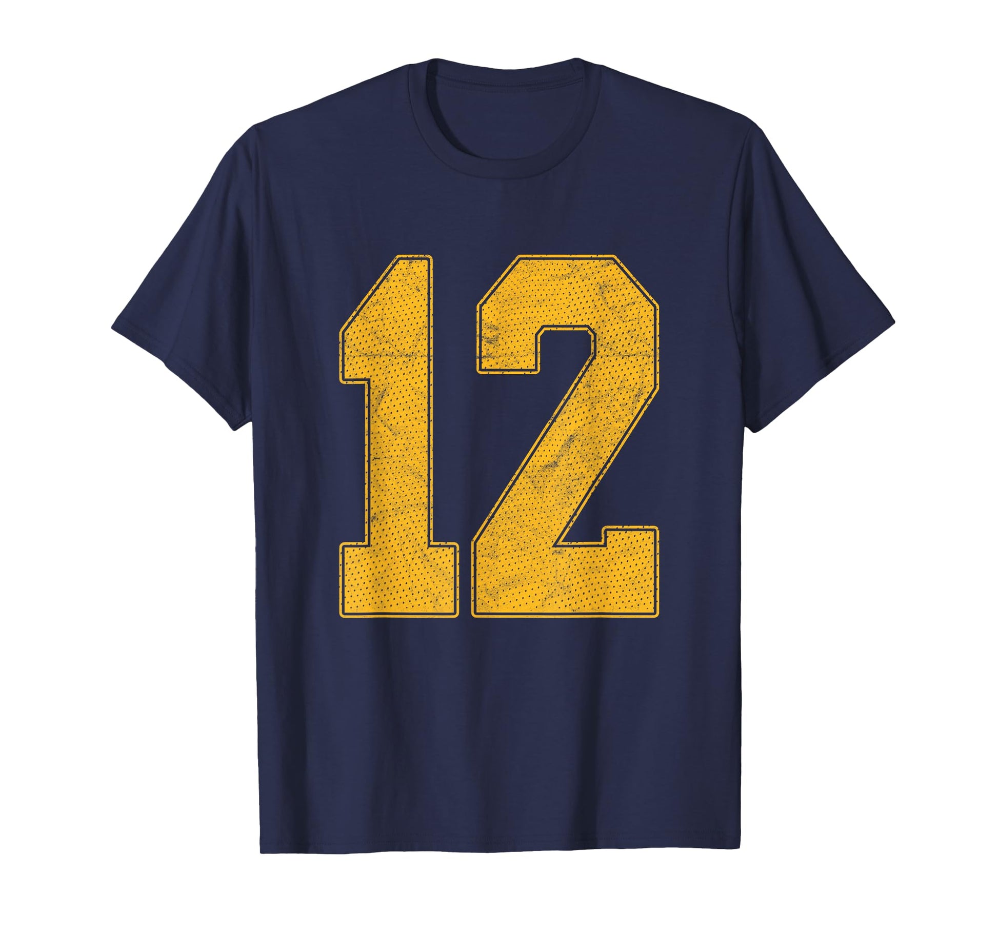 Number 12 Numbered Uniform Sports T-Shirt - Fun Novelty Design for Adults - T-Shirt, Sweatshirt, Hoodie